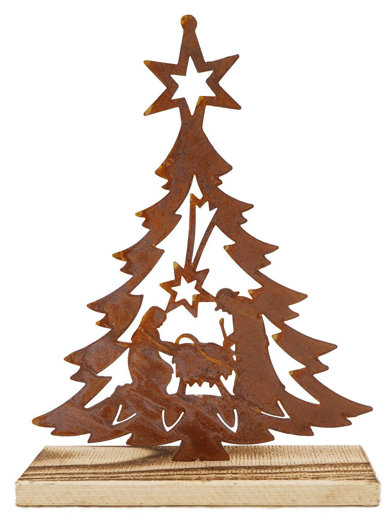 Weihnachtsfigur Holzsockel Baumkrippe auf BADEKO