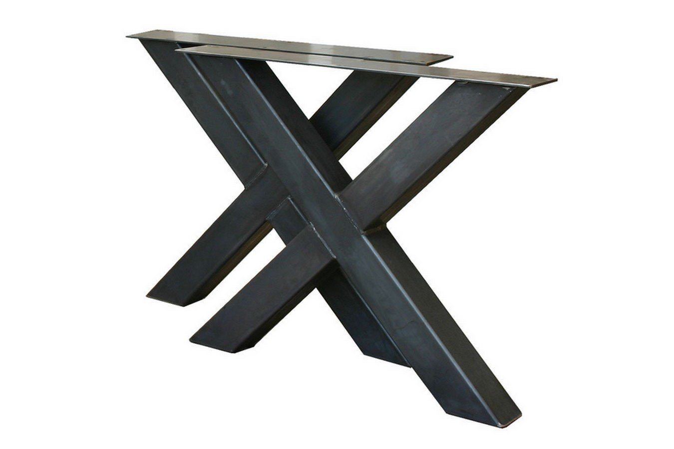 Tischhelden Tischbein Tischgestell Eisen schwarz 10 10 2-er Set Profil