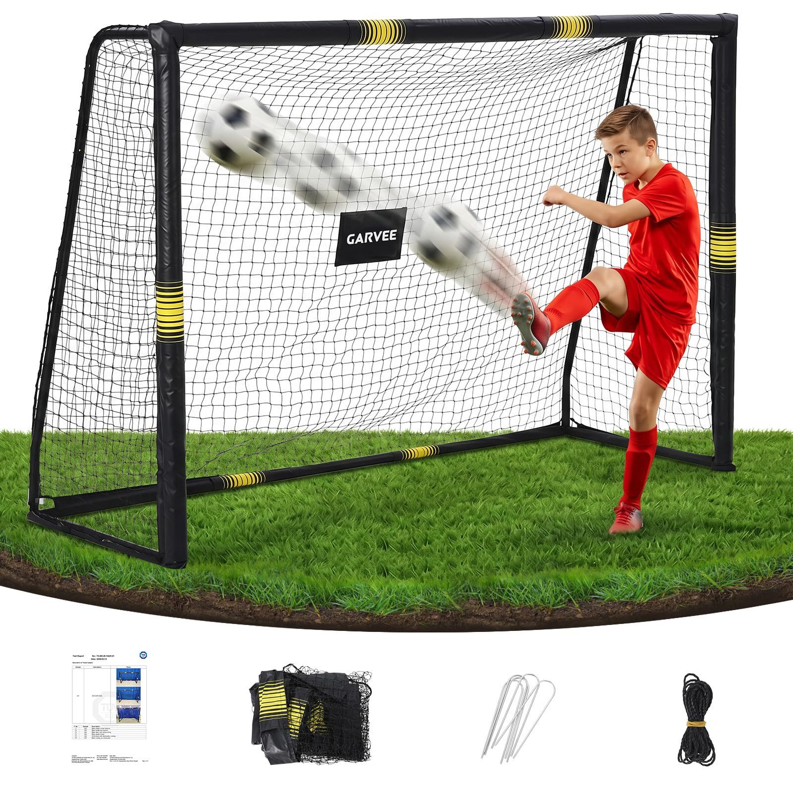 GarveeMore Fußballtor Fußballtor Für Garten Kinder 180/240/300cm Fussballtor Outdoor