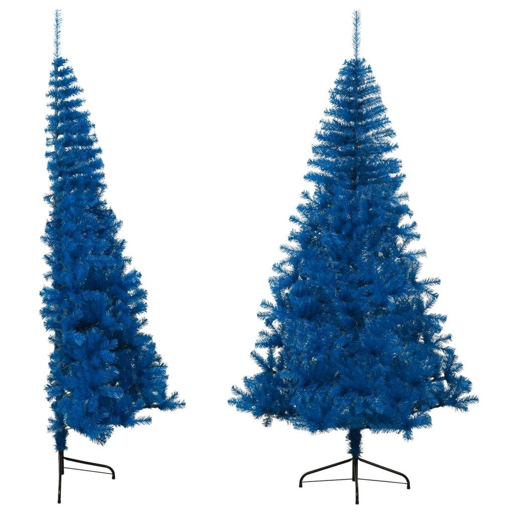 furnicato Künstlicher Weihnachtsbaum Künstlicher Halb-Weihnachtsbaum cm 240 Blau Ständer mit PVC