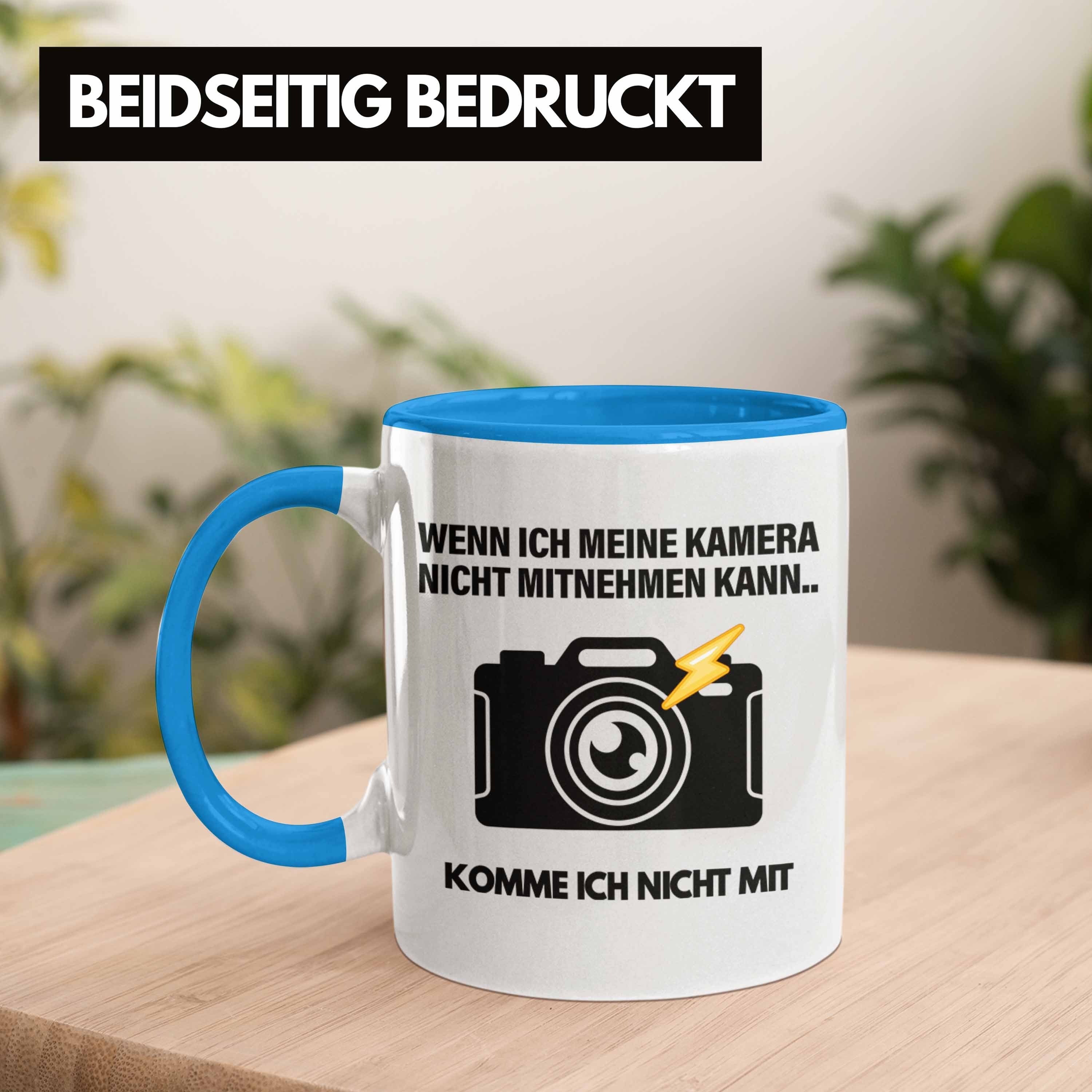 Trendation Fotograph Tasse Tasse - Geschenk Geschenkidee Trendation Fotograf Fotografie Kaffeetasse lustig Blau Zubehör Lustige Geschenk