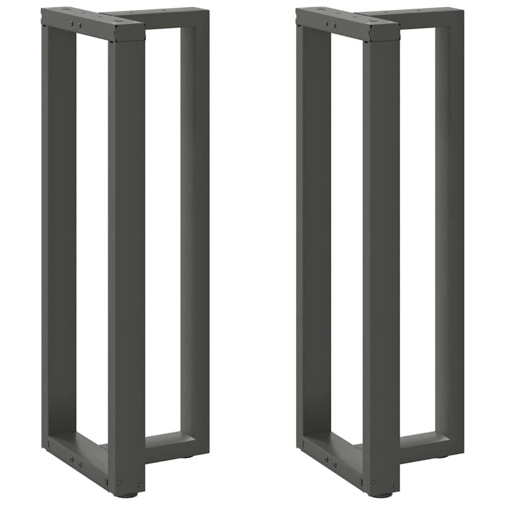 Tischgestell Bartischbeine T-Form 2 Stk Anthrazit 50x35x111-112 cm Stahl