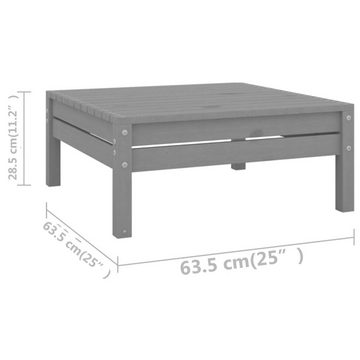 vidaXL Gartenlounge-Set 11-tlg. Garten-Lounge-Set Grau Massivholz Kiefer, (1-tlg)