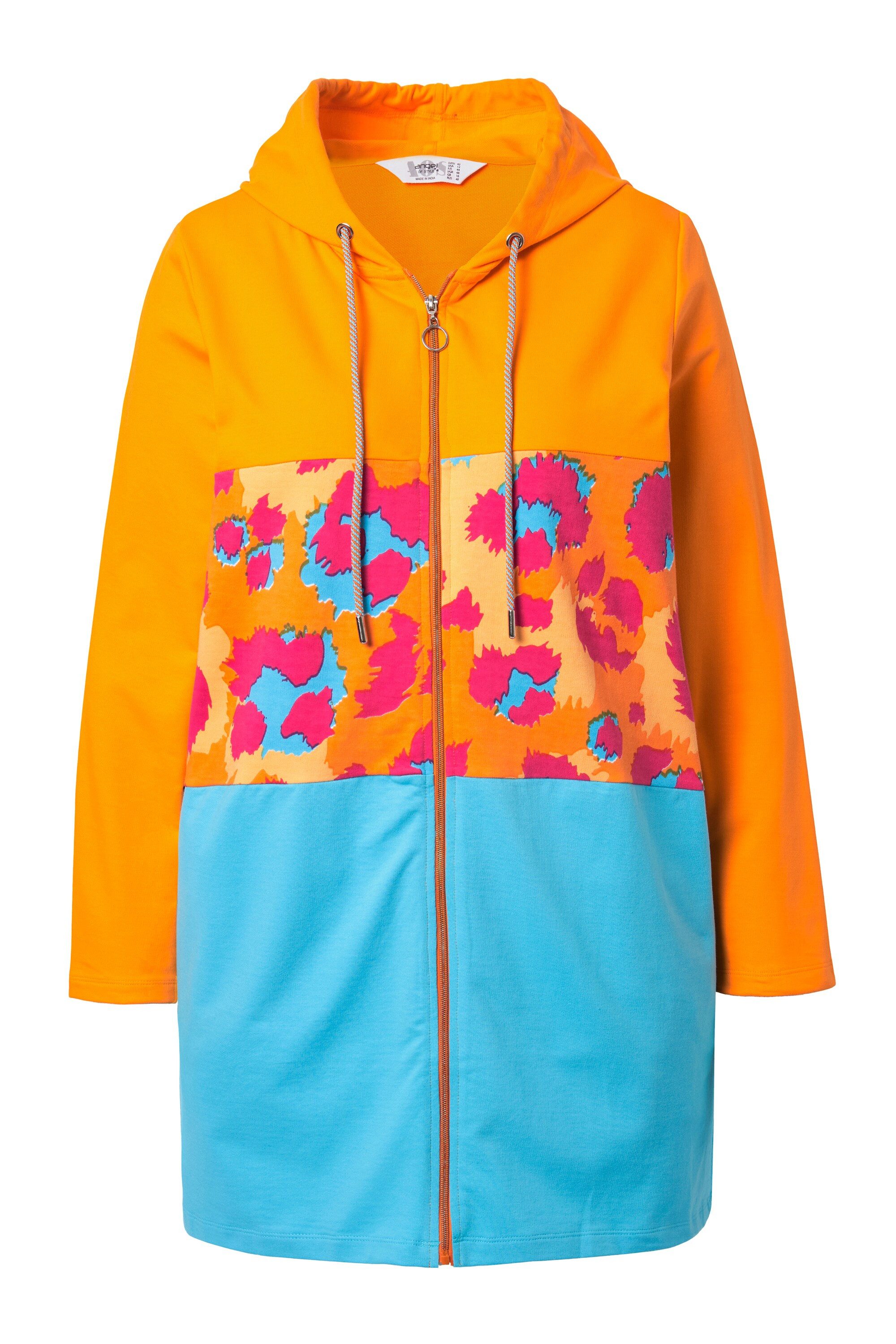 Angel of Style Sweatjacke Long-Sweatjacke A-Linie Leo-Streifen günstig online kaufen