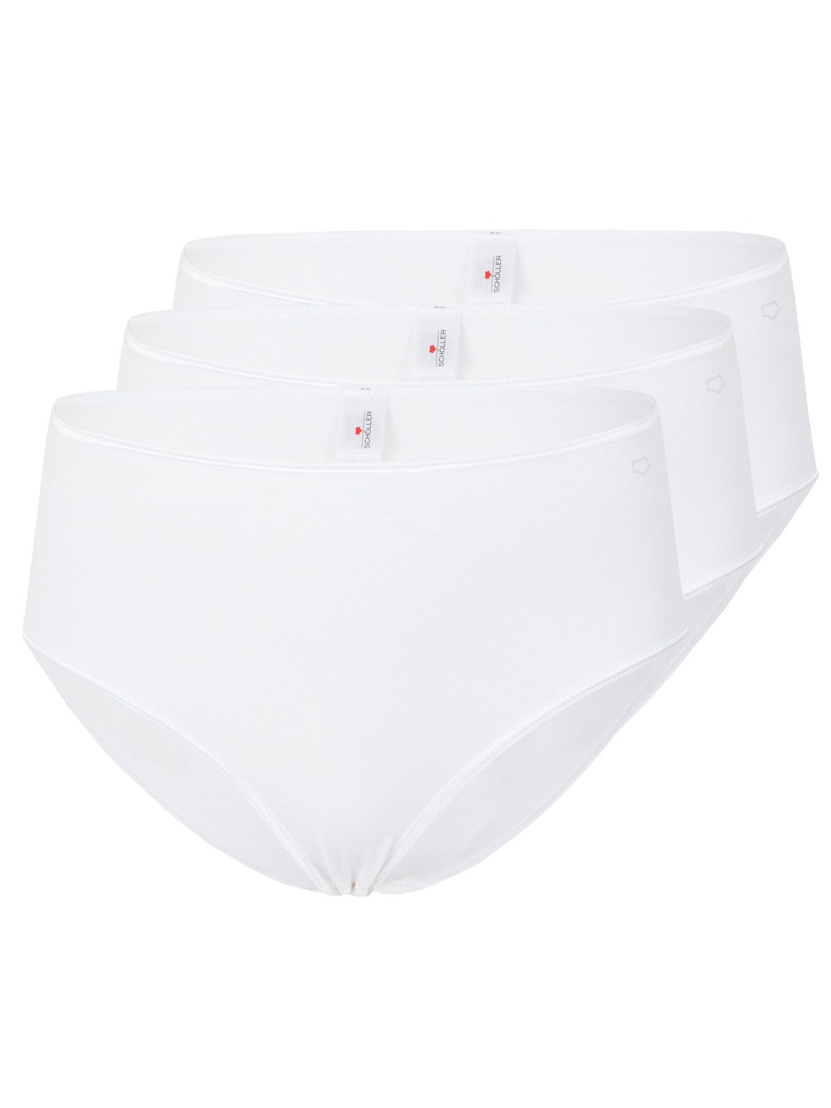 Schöller Taillenslip 3er Pack Damen Highwaist Slip Viskose (Packung, 3-St) Zwickel