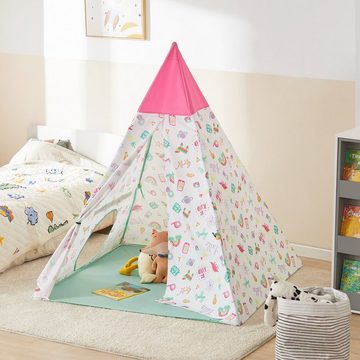 SoBuy Tipi-Zelt OSS06, Spielzelt Zelt für Kinder mit Tür und Fenster Spielhaus Kinderzelt