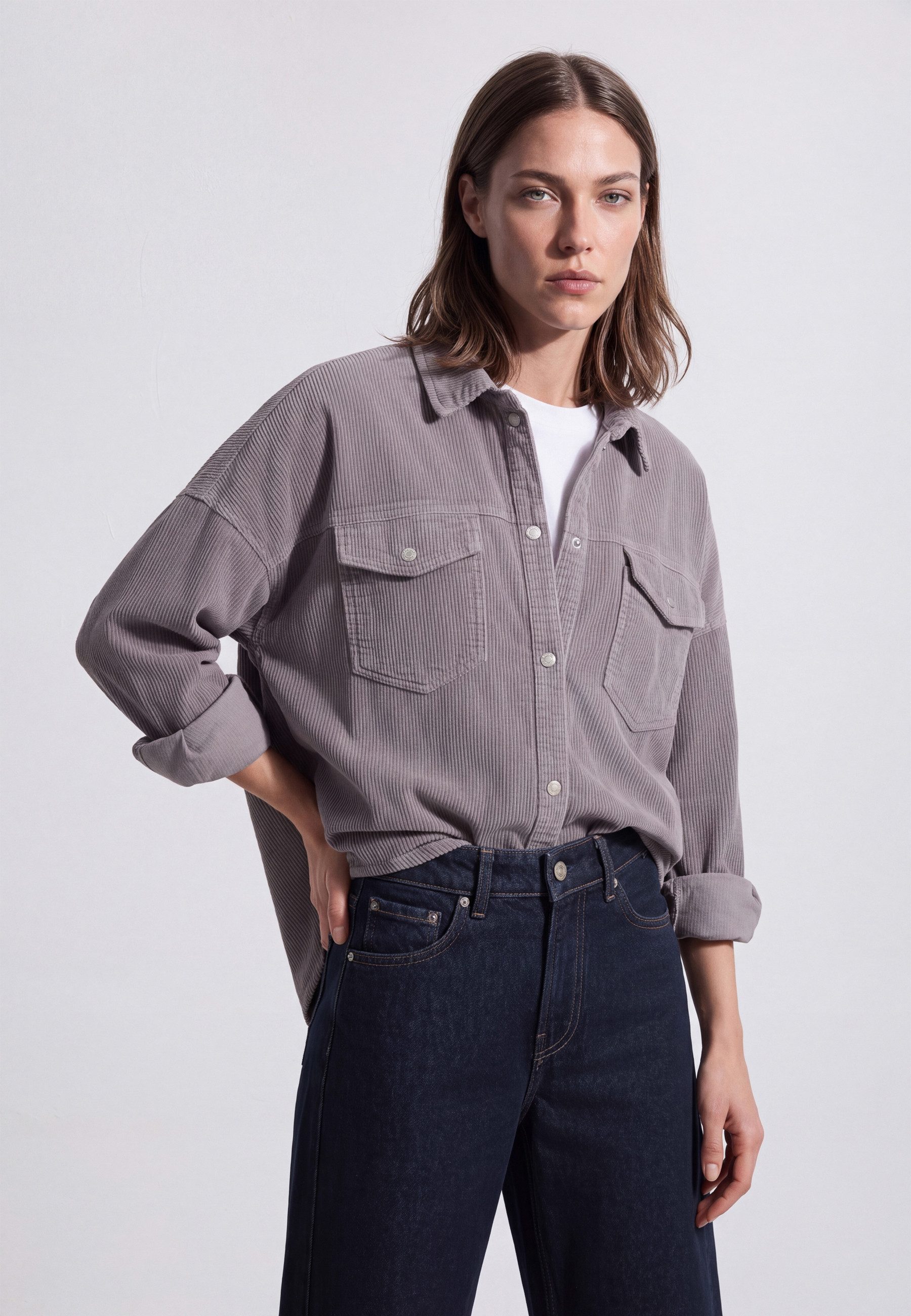 Mavi Langarmbluse FIONA Boyfriend Cord Overshirt