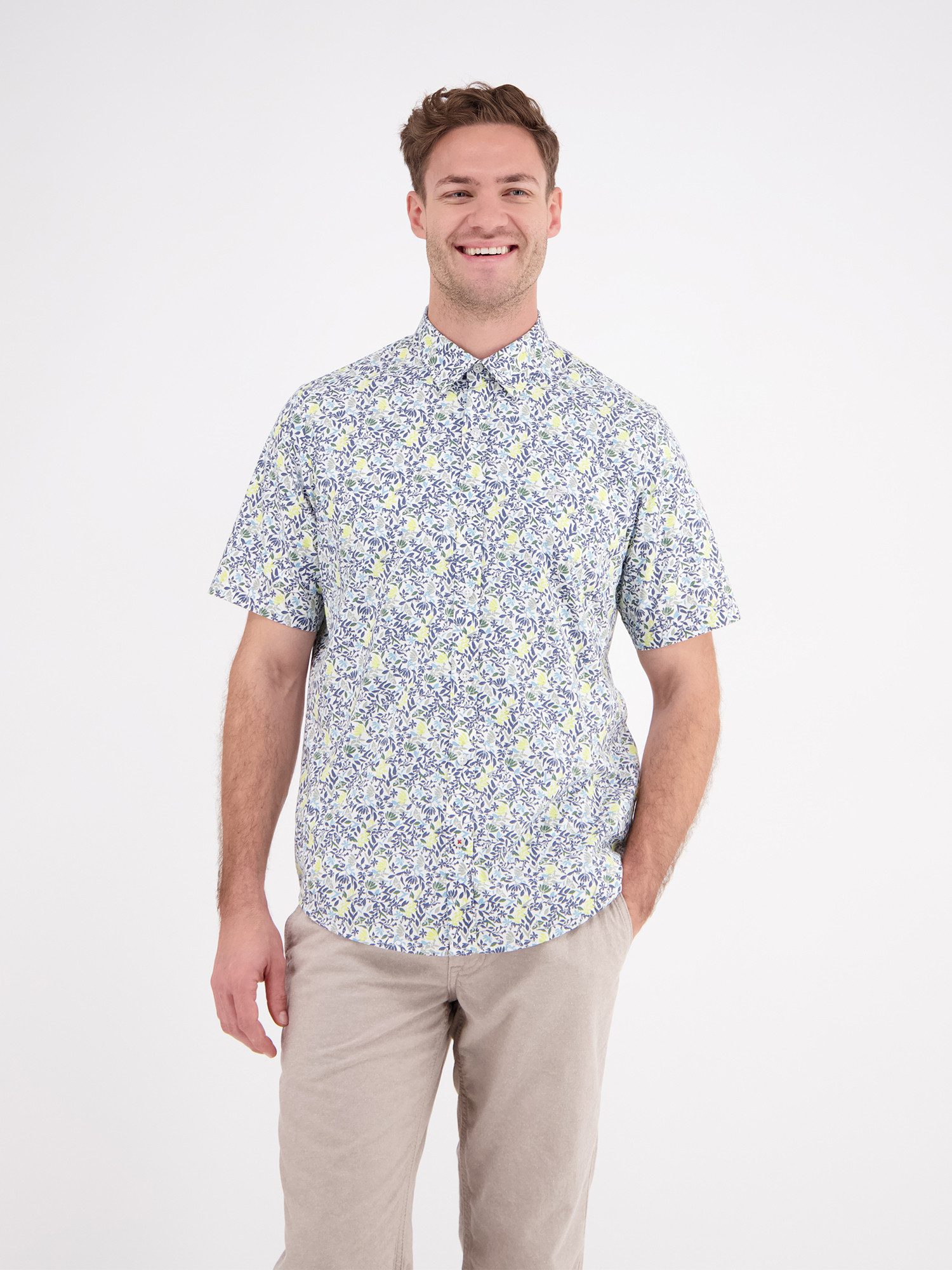 LERROS Kurzarmhemd LERROS Herren Halbarmhemd, floral bedruckt günstig online kaufen