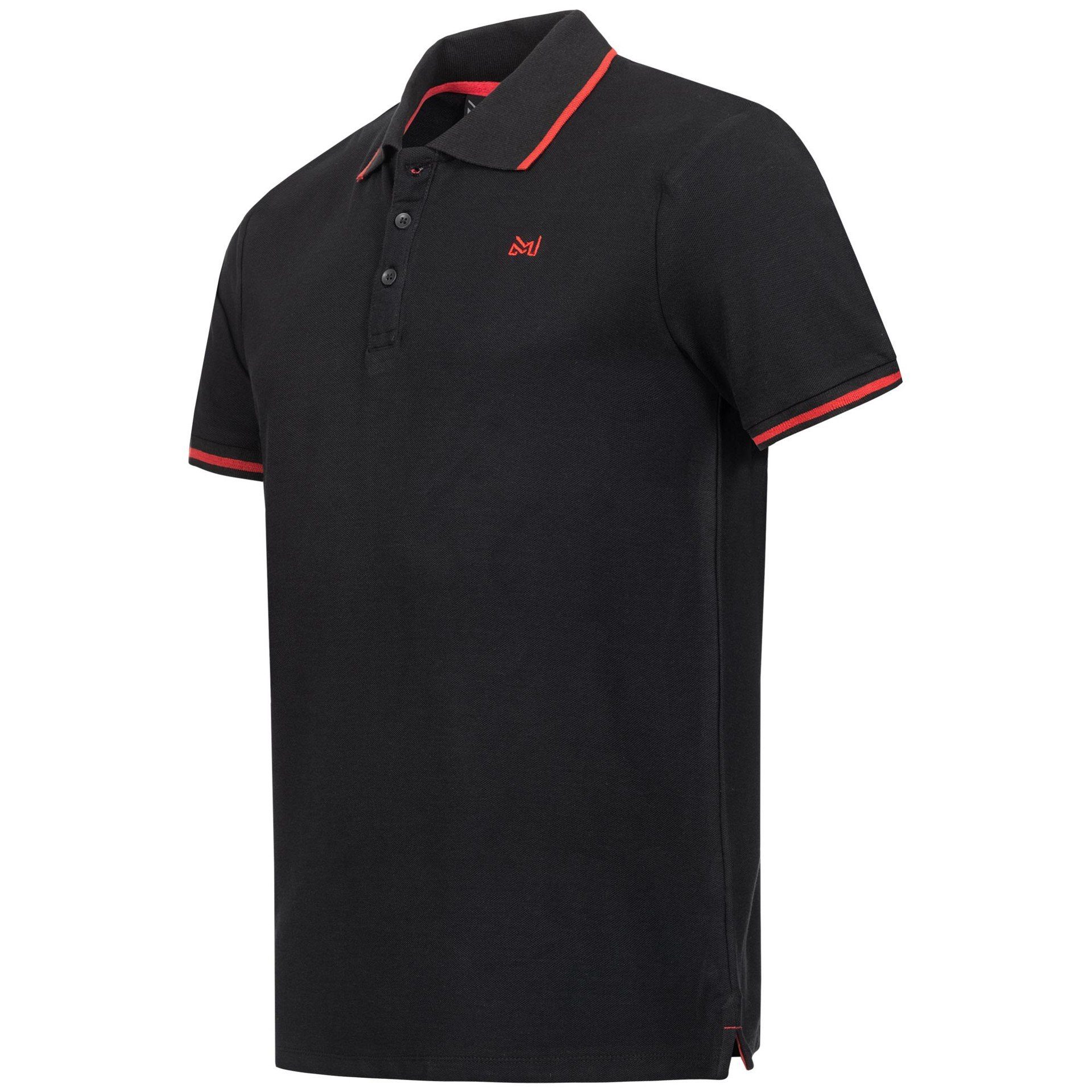 MM-020 Herren Maurelio Modriano Shirt schwarz Poloshirt Polo