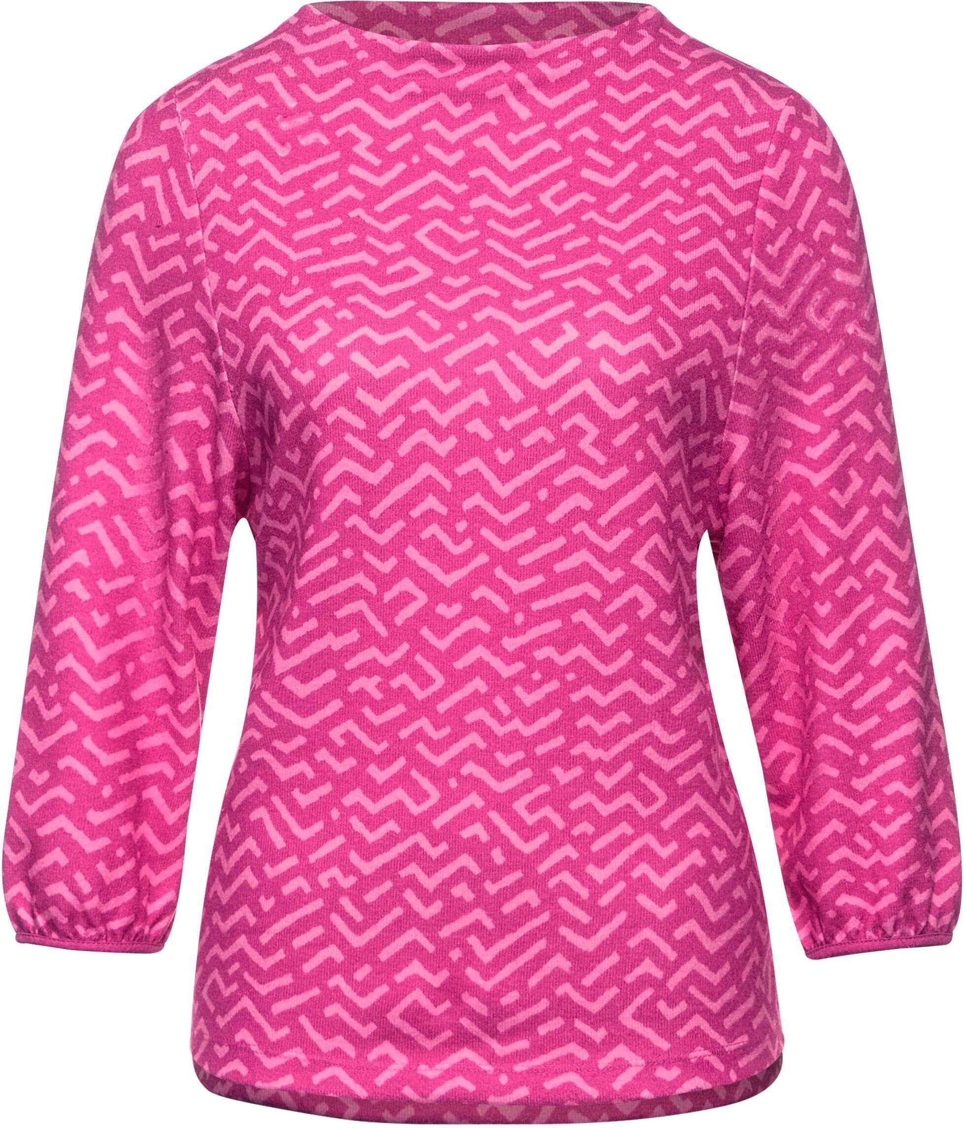 STREET lavish Print-Shirt pink ONE mit Zick-Zack-Muster