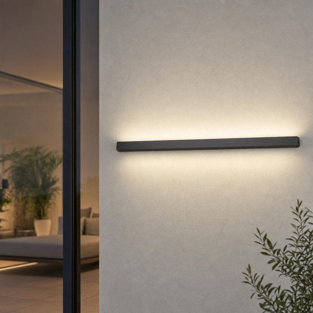 V-TAC LED Außen-Wandleuchte, LED-Leuchtmittel fest verbaut, Neutralweiß, LED Wandlampe Aluminium Anthrazit Neutralweiß 4000K IP65 23W