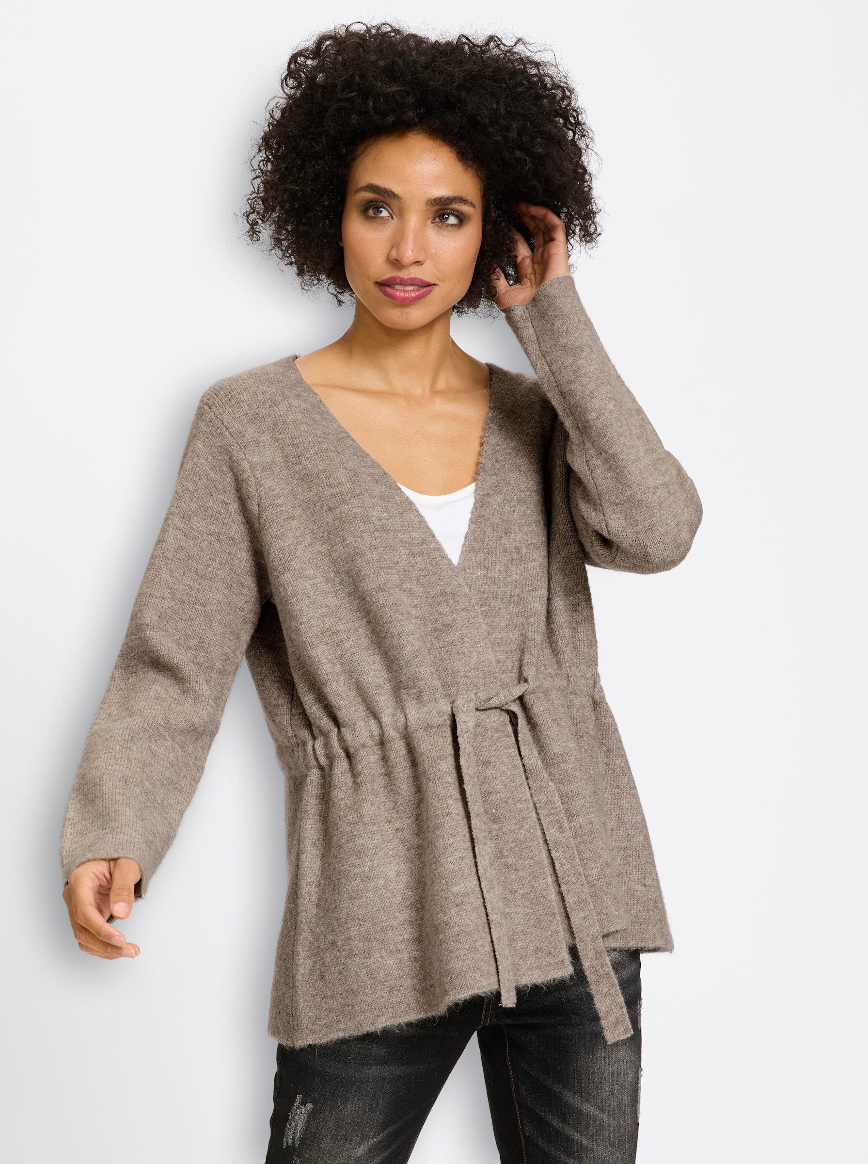 heine Strickjacke Strickjacke Langarm