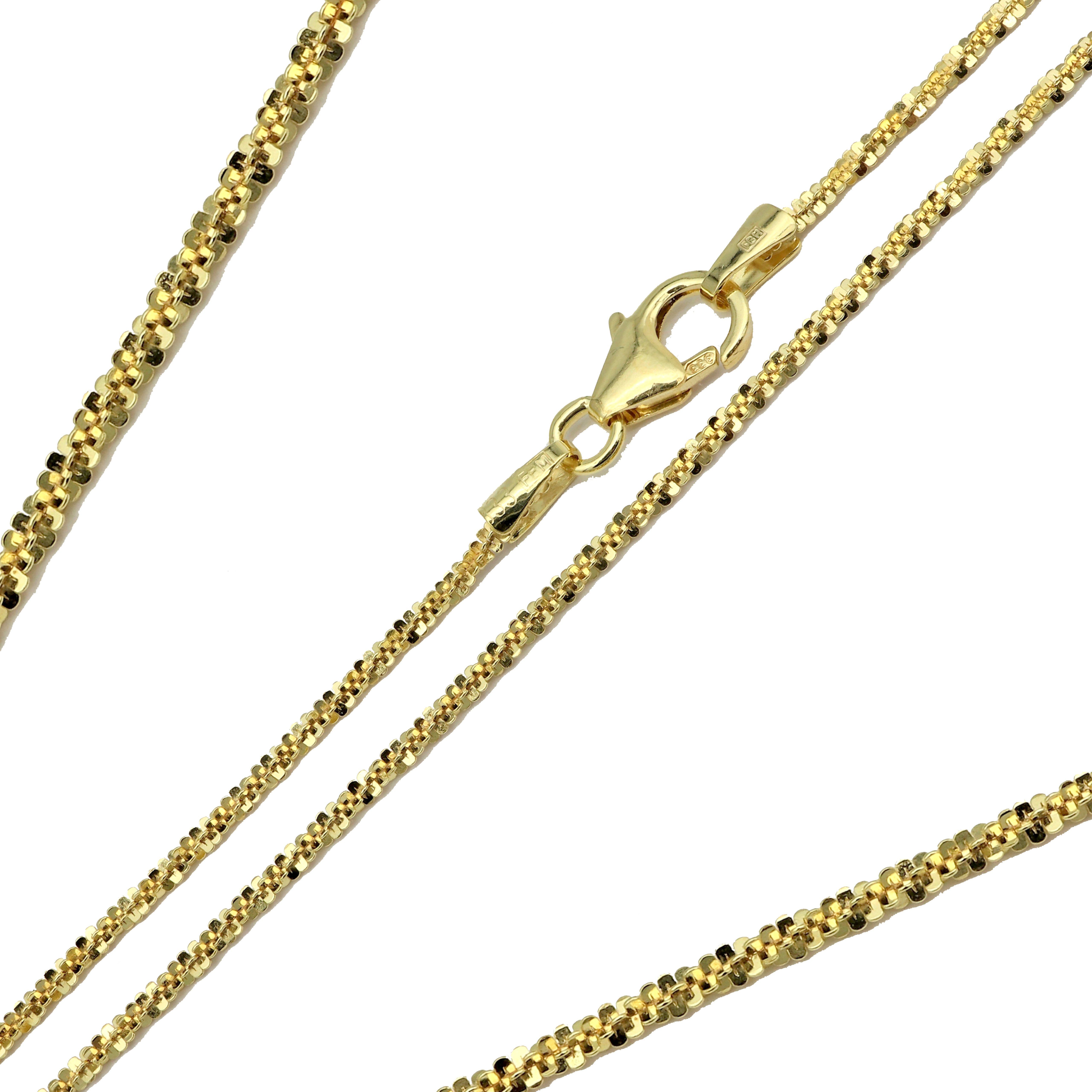 Collier Criss-cross Kette 333 8K Gold 1,4mm 45-60cm edle hochwertige Halskette
