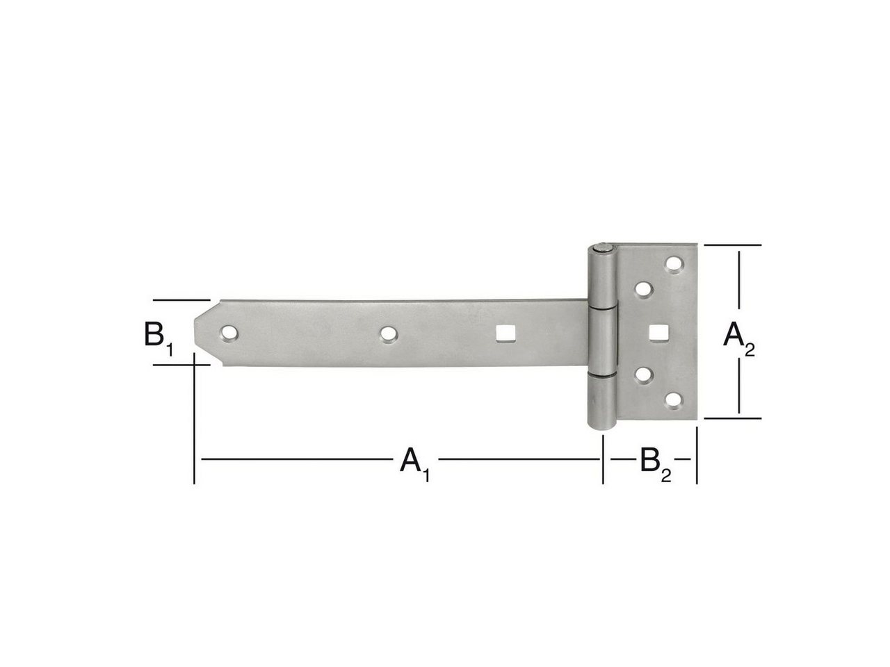Thumbnail - Vormann WC-Deckel-Scharnier Vormann Kreuzgehänge leicht 300/90 x 33/50 mm