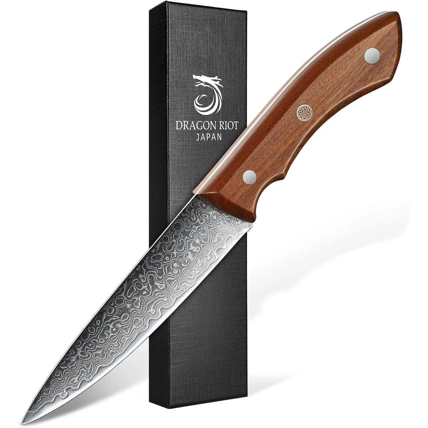 LuxusKollektion Gemüsemesser Gemüsemesser 12cm Damaststahl Ergonomisch