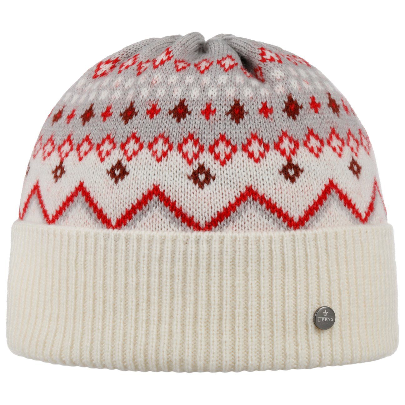 Lierys Beanie (1-St) Mütze mit Umschlag, Made in Germany weiß