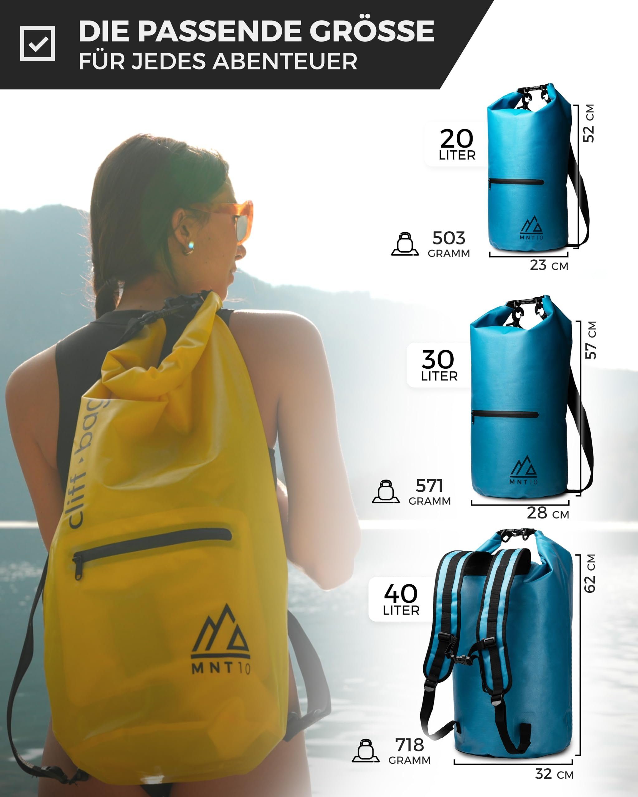 20L, Drybag in 30L, Rucksack Blue “Cliff-Bag” I 40L Light MNT10 Drybag Dry MNT10 Bag