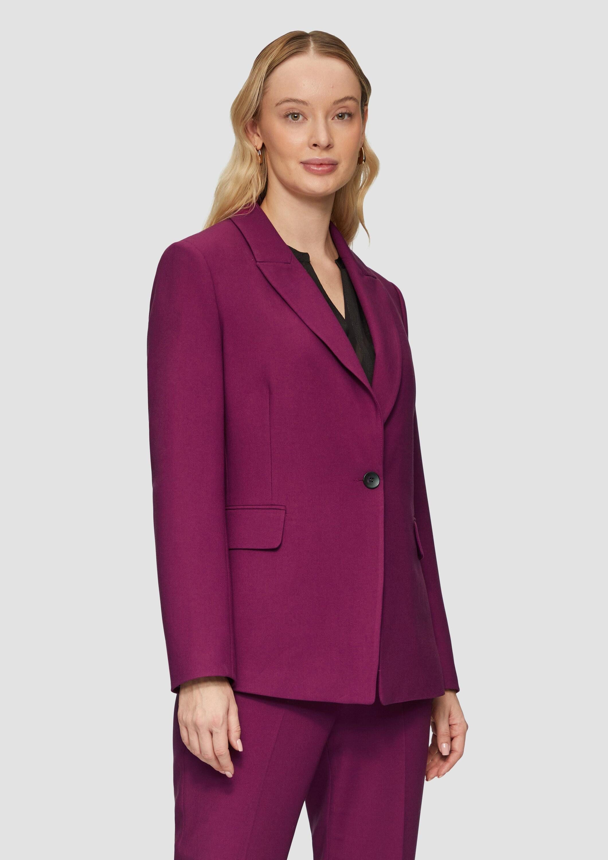 s.Oliver Jackenblazer Indoor-Blazer Taillierter Blazer im Slim Fit
