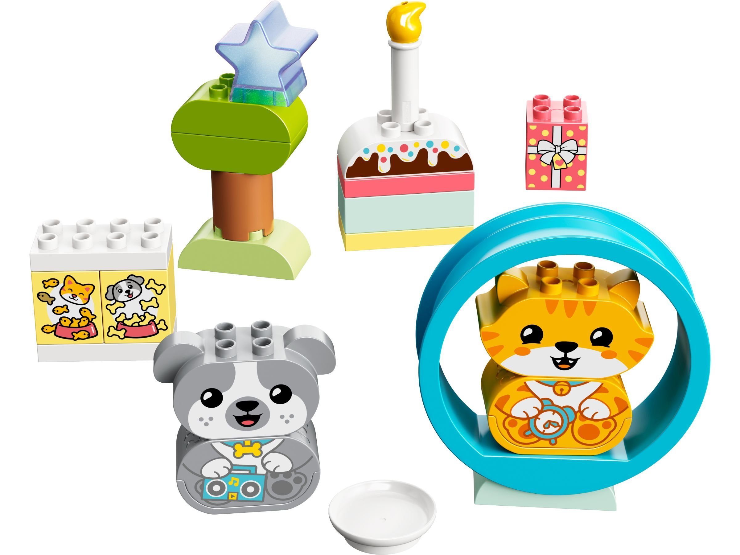 LEGO® LEGO® DUPLO® 10977 Mein erstes Hündchen & Kätzchen – mit Ton Konstruktionsspielsteine, (22 St) – Bild 3 von 5