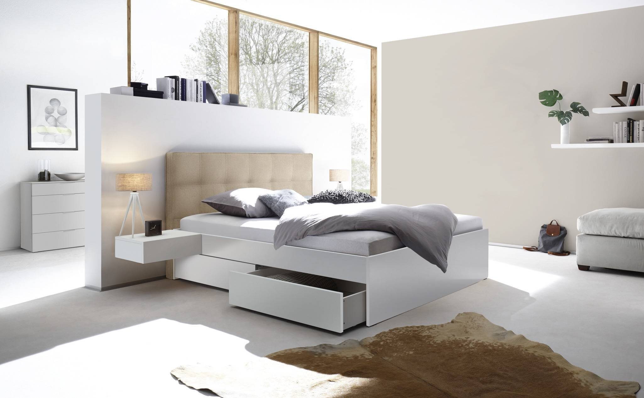 HASENA Bettgestell Hasena Function&Comfort Otello Standard Massivholzbett mit Stauraum (1)