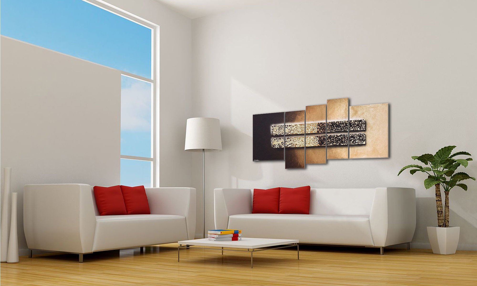 WandbilderXXL Gemälde Enlightened Night 190 x 80 cm, Abstraktes Gemälde, handgemaltes Unikat