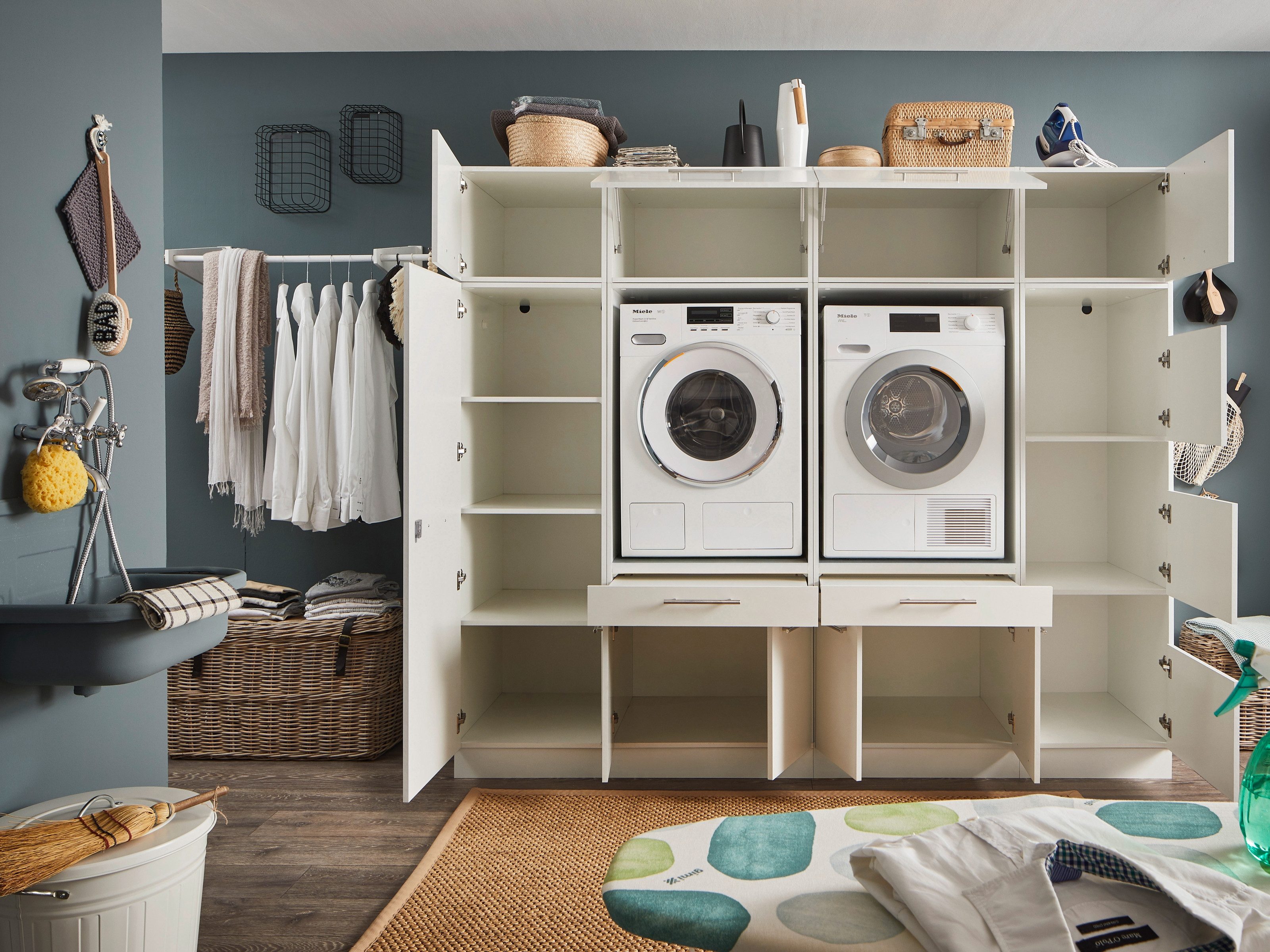 freiraum Waschmaschinenumbauschrank LAUNDREEZY in weiß - 235x162x67,5 (BxHx günstig online kaufen