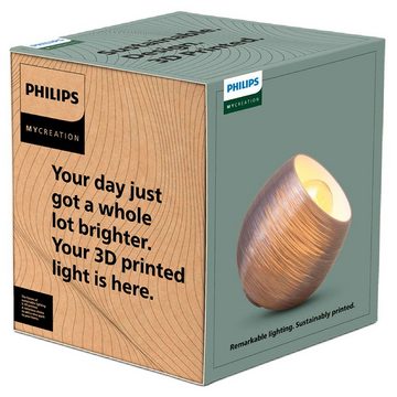 Philips Tischleuchte 3D-Druck Tischleuchte Mycreation Shell One in Grau E27, keine Angabe, Leuchtmittel enthalten: Nein, warmweiss, Tischleuchte, Nachttischlampe, Tischlampe