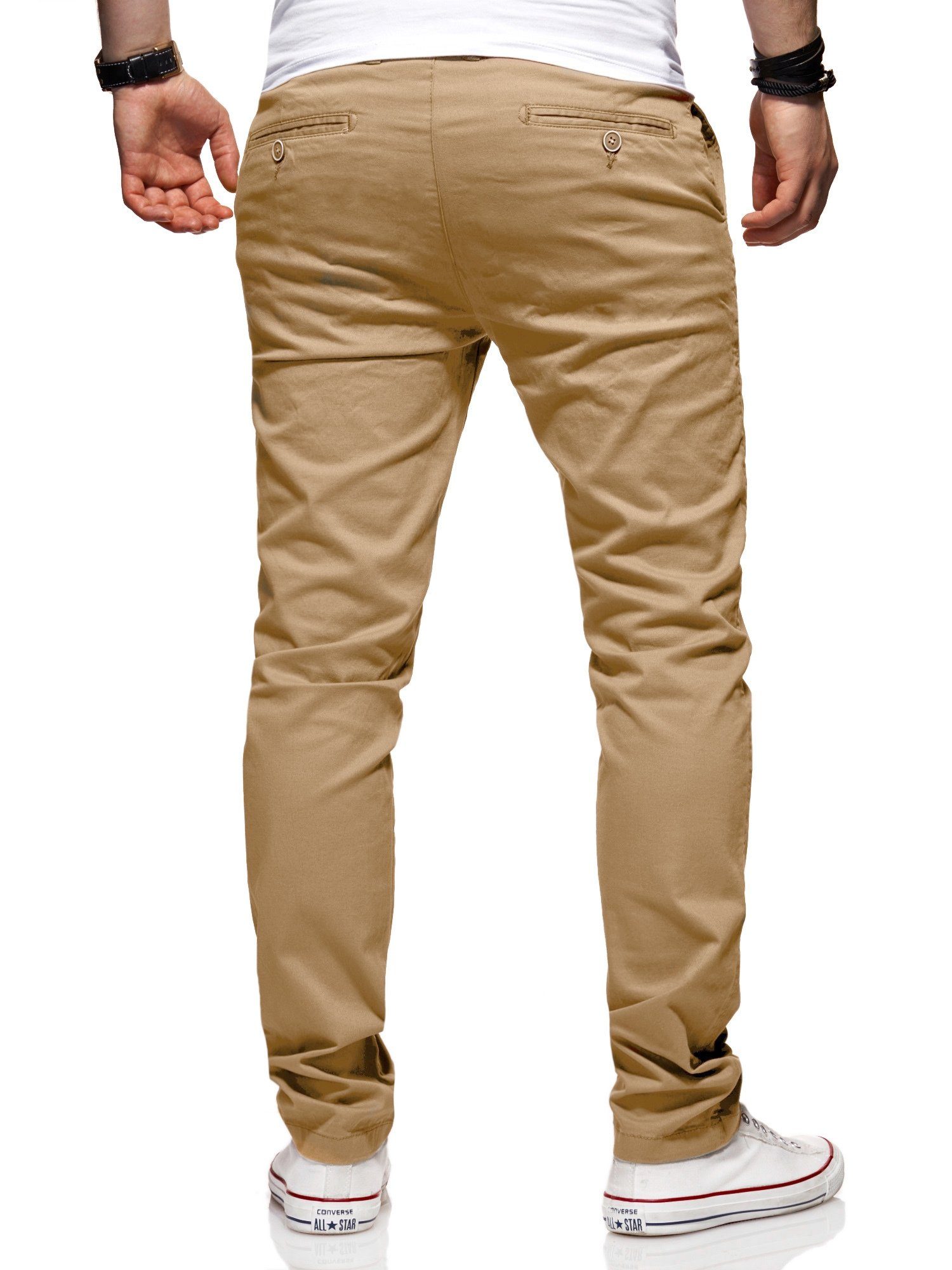 Hose Basic Beige Regular MPBISTER Stretch Slim-Fit Light behype Chinohose