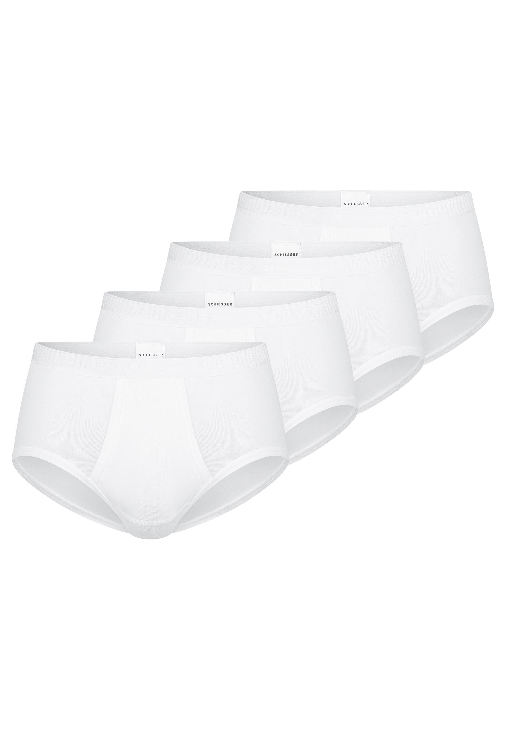 Schiesser Slip 4er Pack Original Classics Feinripp (Spar-Set, 4-St) Slip / Unterhose - Baumwolle - mit Eingriff - Strapazierfähig
