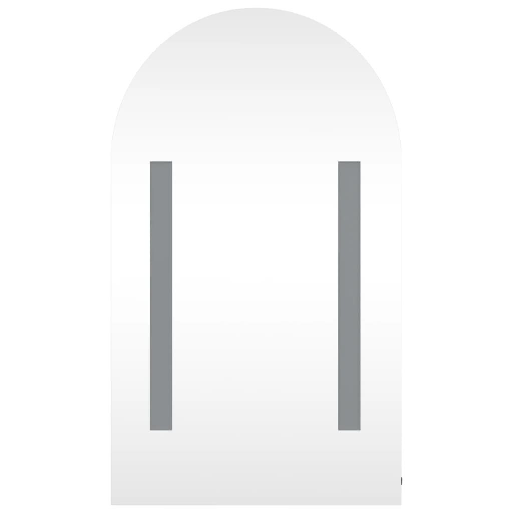 42x13x70 Grau LED-Beleuchtung Badezimmerspiegelschrank (1-St) Gewölbt mit cm Spiegelschrank vidaXL