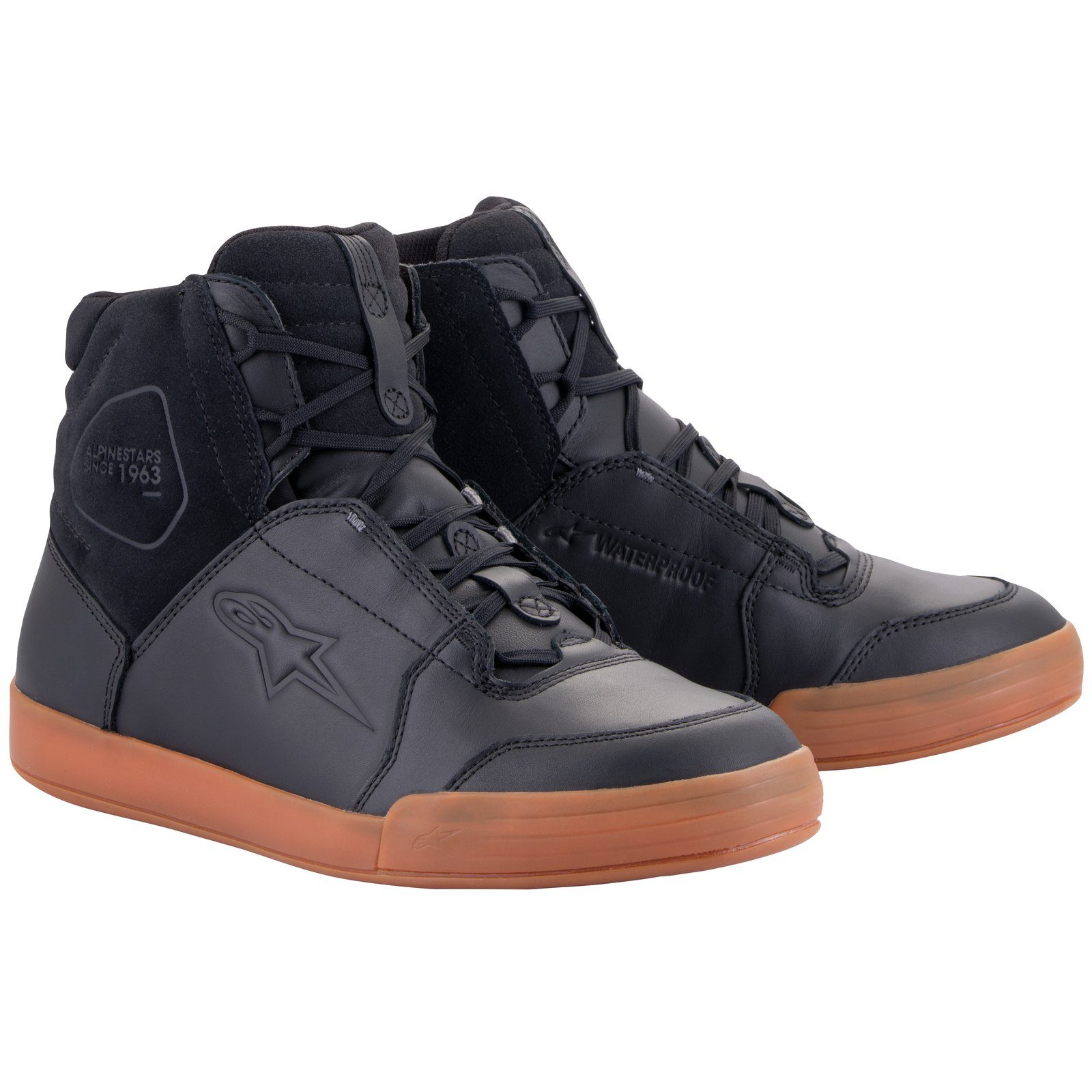 Alpinestars Alpinestars Chrome Drystar Motorradschuhe Black Gum Motorradstiefel (Packung, Antistatische und Öl- und Benzinfeste Sohle) motorradschuhe für herren