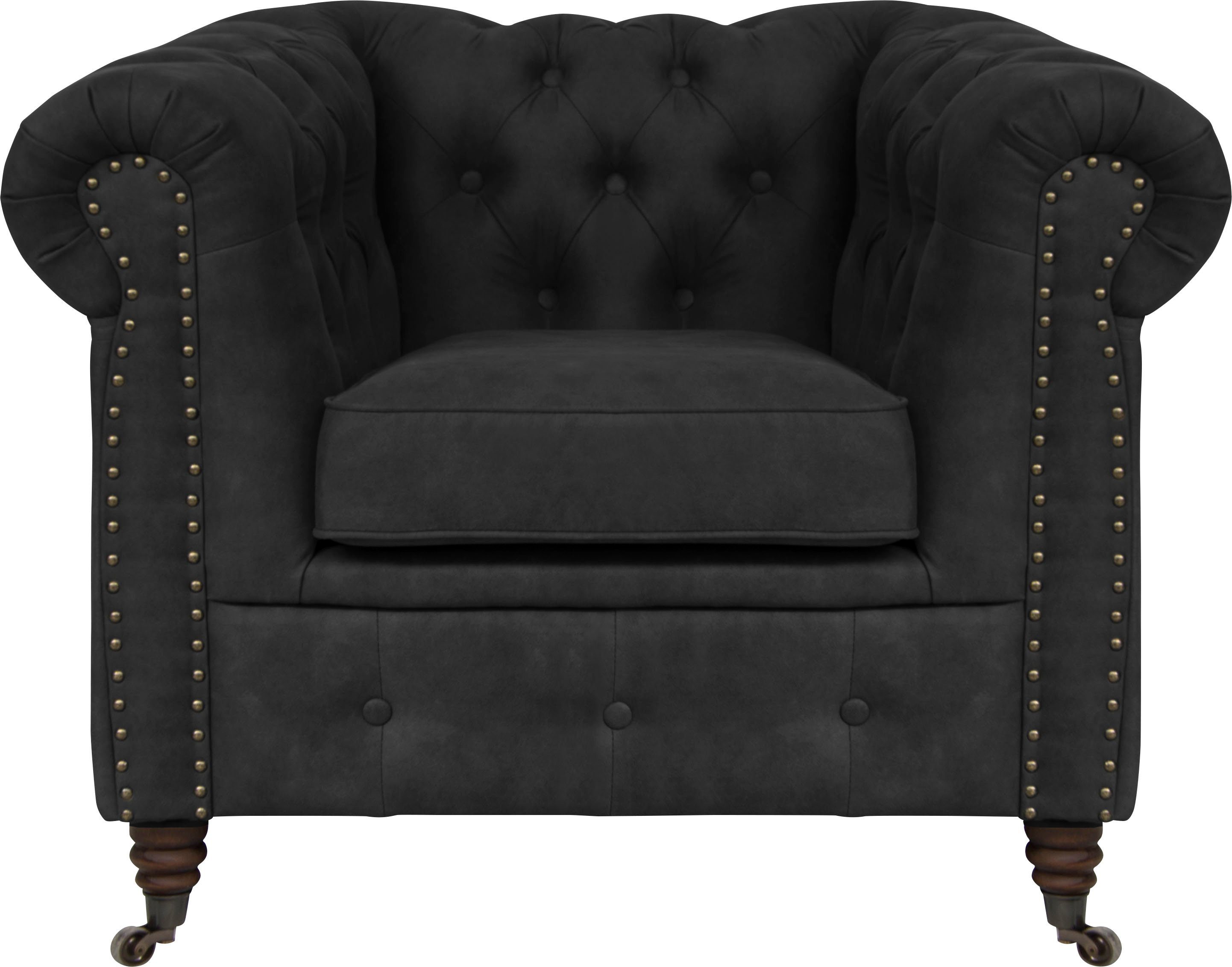 Home affaire Chesterfield-Sessel Aarburg Sessel, aufwändige Knopfheftung und Ziernägel im Chesterfield-Design