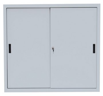 Steelboxx Schiebetürenschrank Lüllmann® Schiebetürenschrank, 3 OH, 1090 x 1200 x 450 mm (1-St) Komplett verschweißt und montiert - keine Montage erforderlich