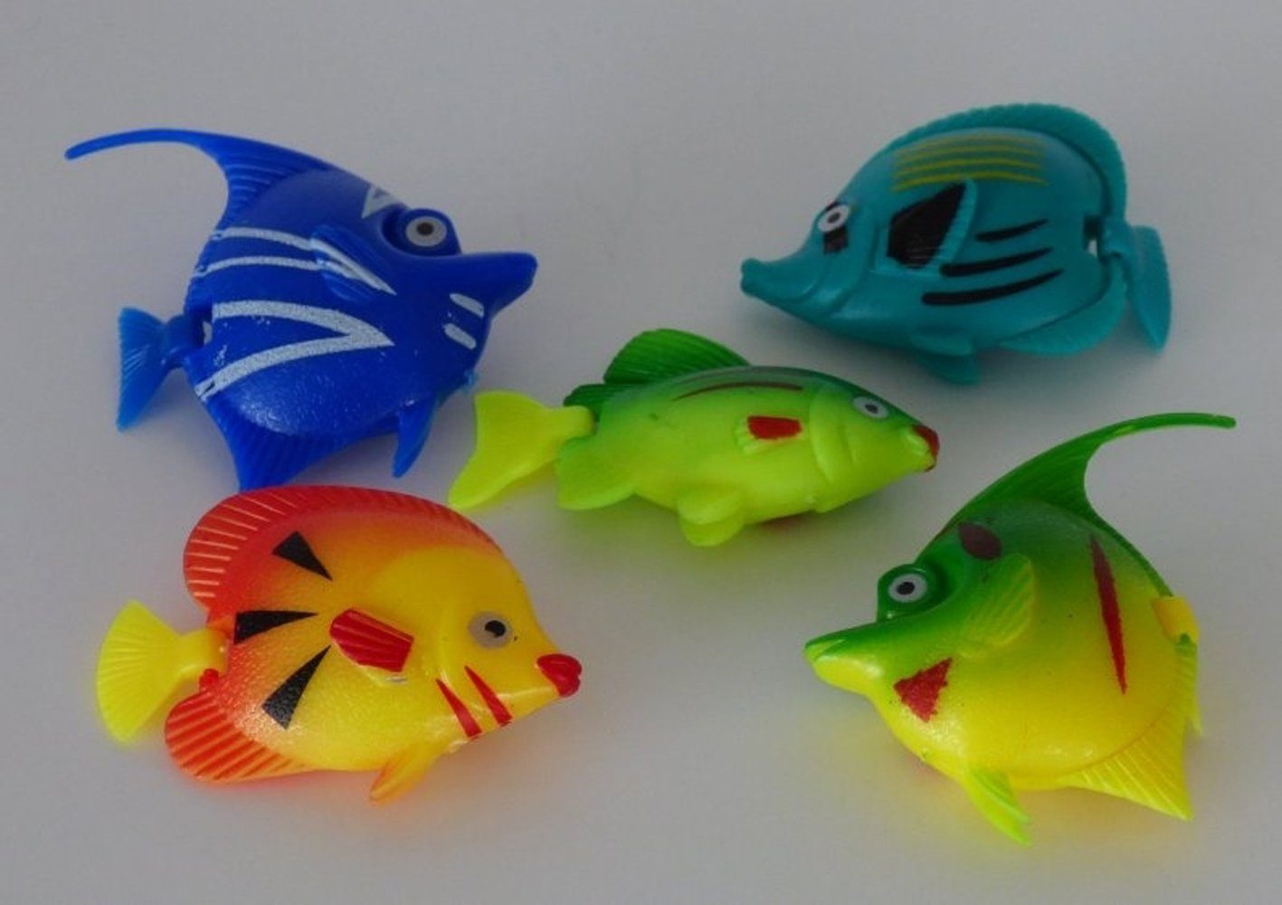 XENON LED Dekolicht Bunte Fische für Wassersäulen im 5-er SET