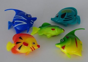 Aqua-Parts Dekofigur 1051 Wassersäulen Zubehör Fische + 3 x Seepferdchen Dekofiguren, Bunte Deko Fische und Seepferdchen