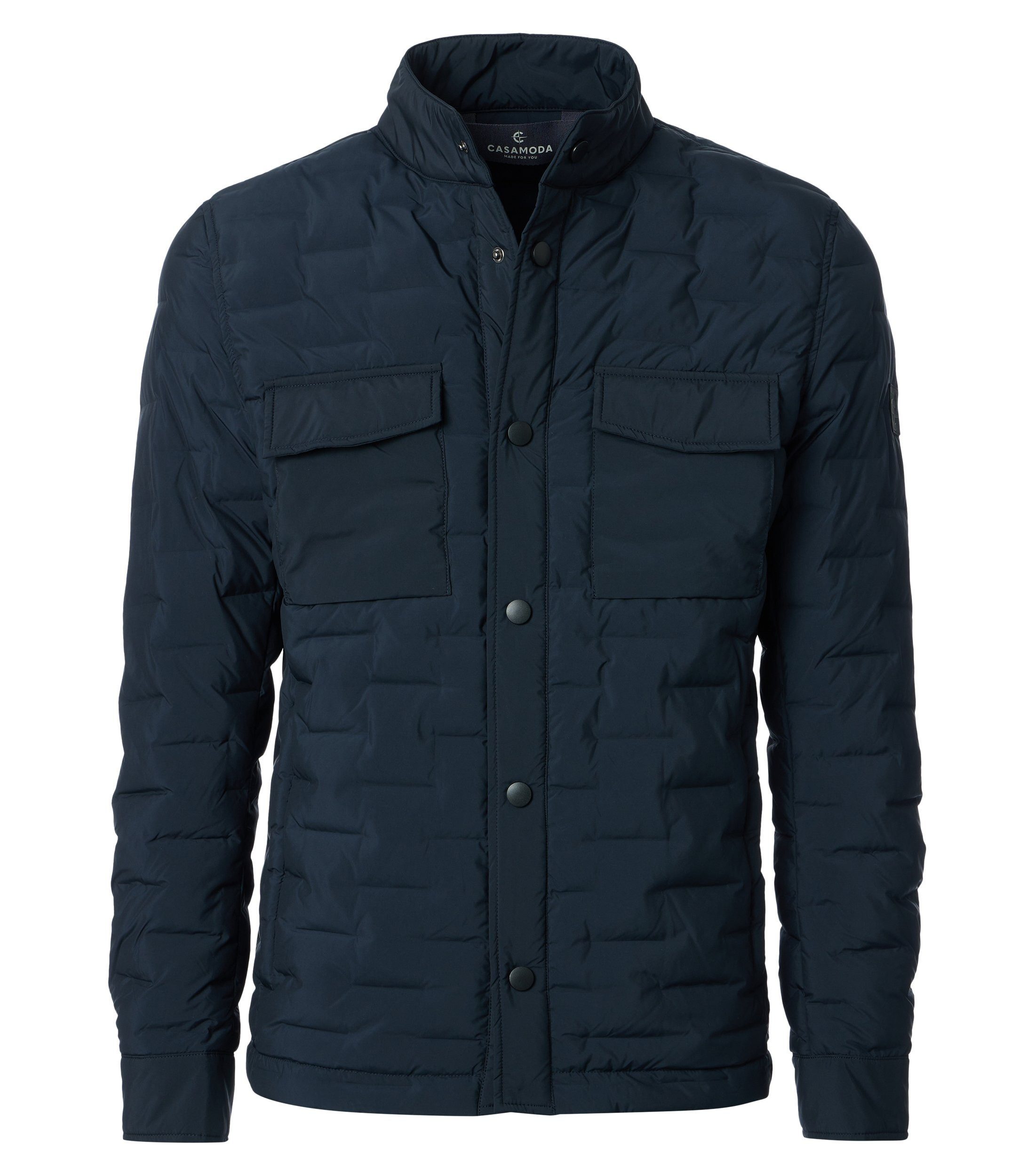 CASAMODA Hemdjacke CASAMODA Overshirt Jacke mit zwei Brusttaschen uni