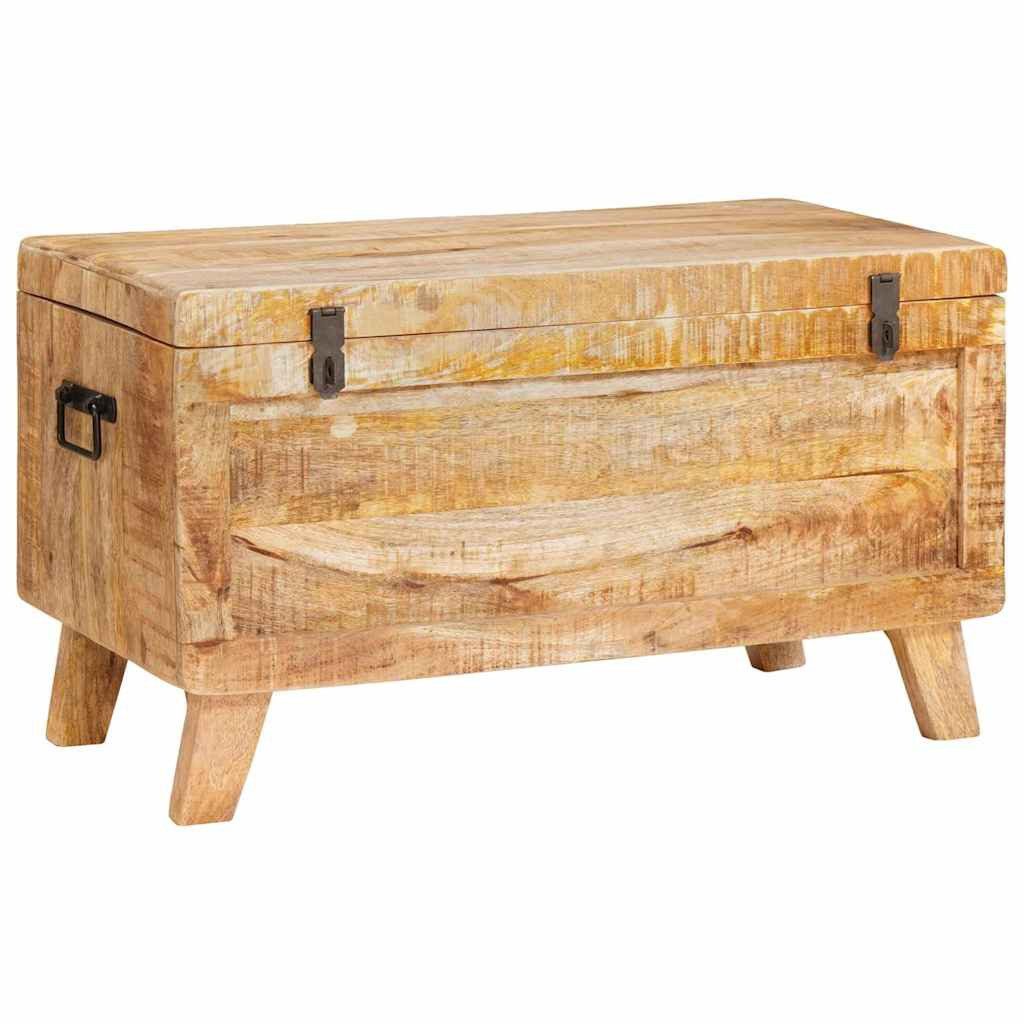 vidaXL Aufbewahrungsbox Aufbewahrungsbox mit Speicher 70 x 35 x 40 cm Massivholz (1 St)