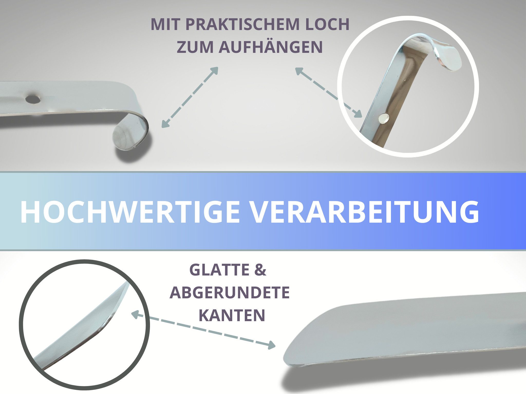 Langlauf Schuhbedarf Schuhlöffel Metall Schuhanzieher (verschiedene günstig online kaufen