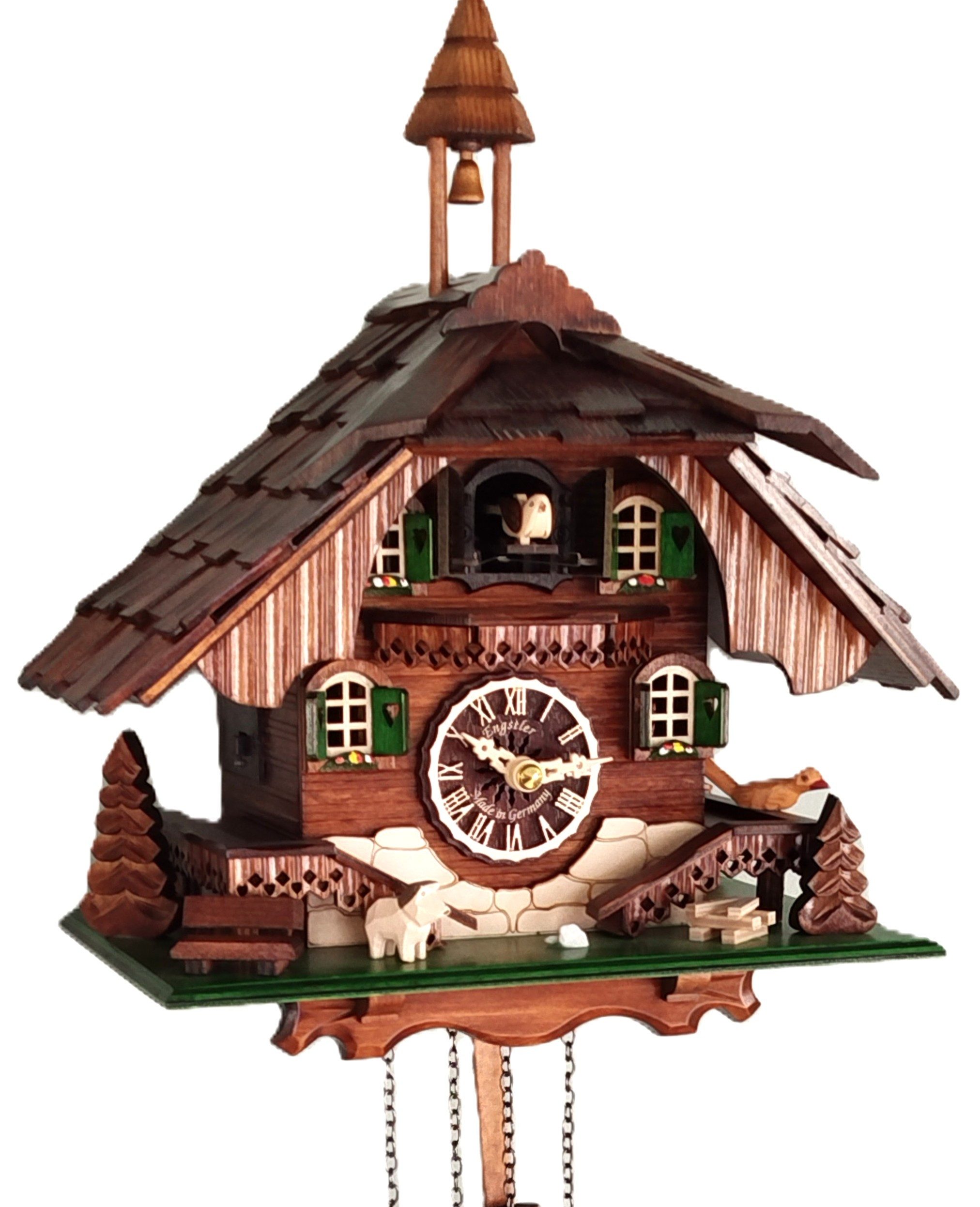 Clockvilla Hettich-Uhren Wanduhr Kuckucksuhr im Schwarzwald hergestellt Quarzwerk