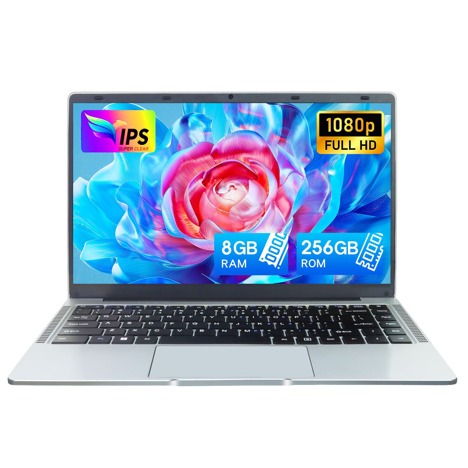 LONGEVINCE 14 Zoll Laptop, 8 GB RAM, Ultrabook Notebook (Intel, 256 GB SSD, 1920 x 1080 IPS, Celeron N4120, Windows 11)
