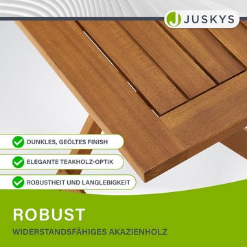 Juskys Balkonset Bala, (3-tlg), Sitzgruppe aus Holz, klappbar, platzsparend, für 2 Personen