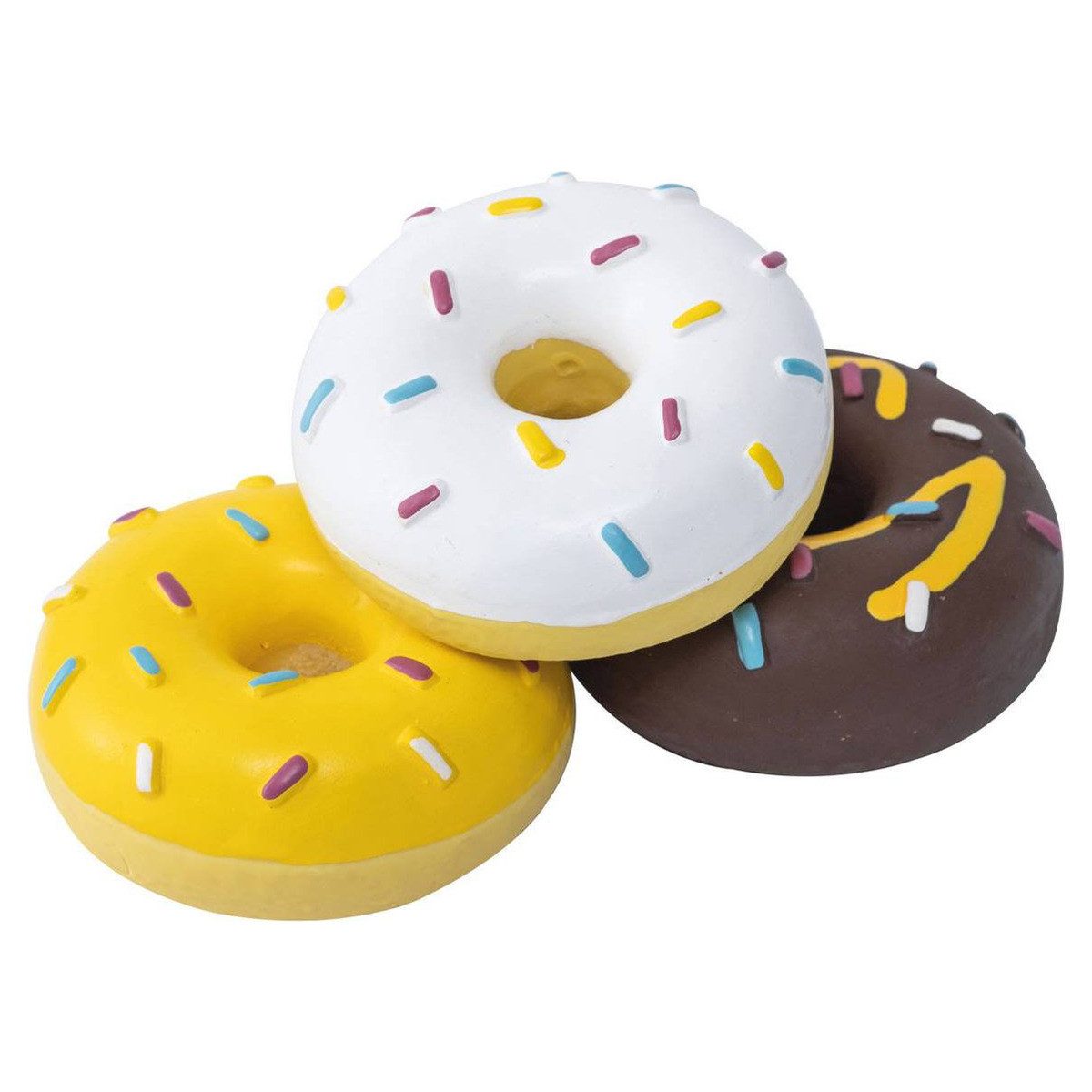 Quapas! Tierquietschie Toy Fun Latex Donut Set 3 Stück