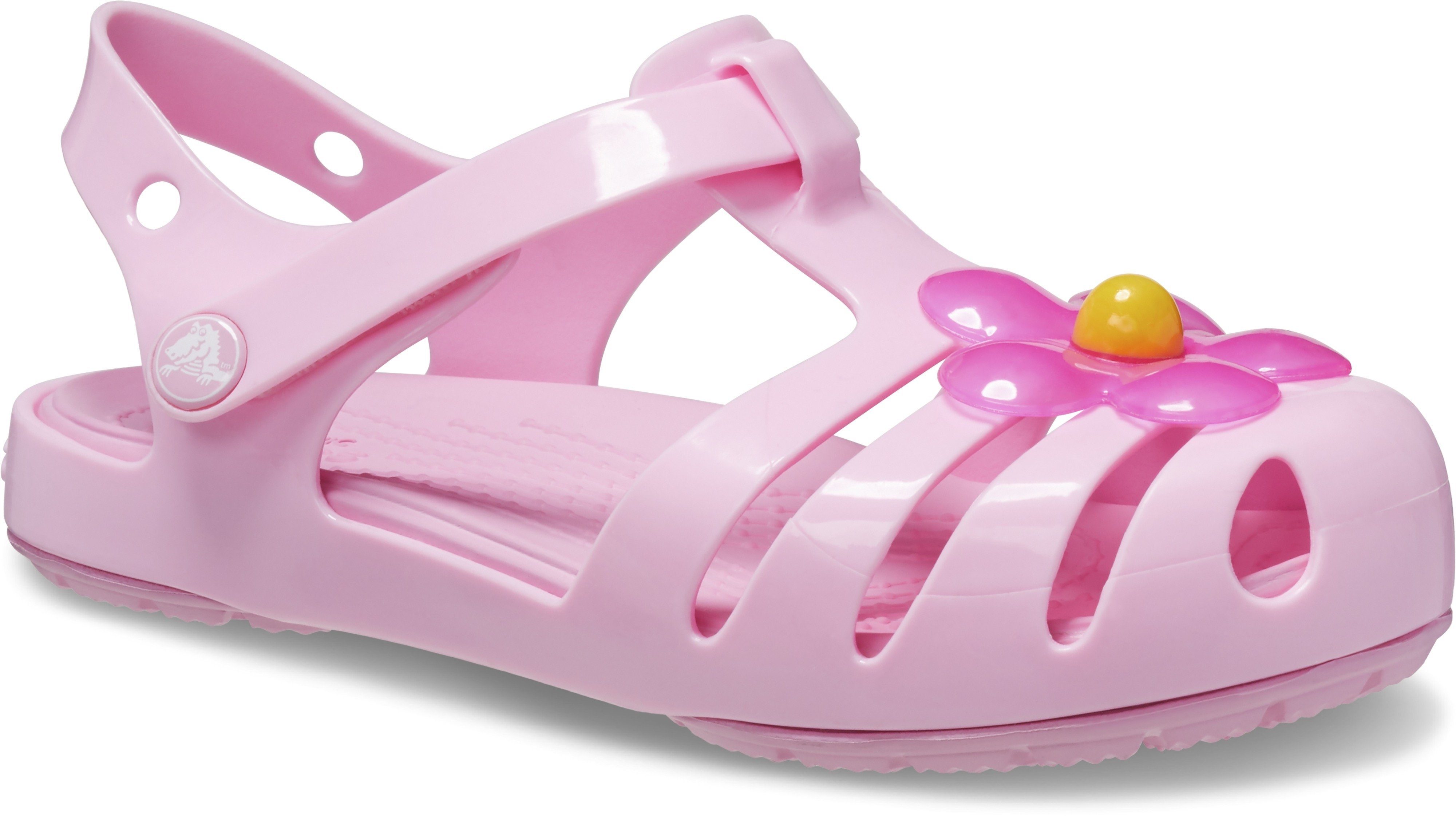 Crocs Isabella Sandal T Badeschuh mit verstellbaren Schnallen rosa-Flamingo | Badeschuhe
