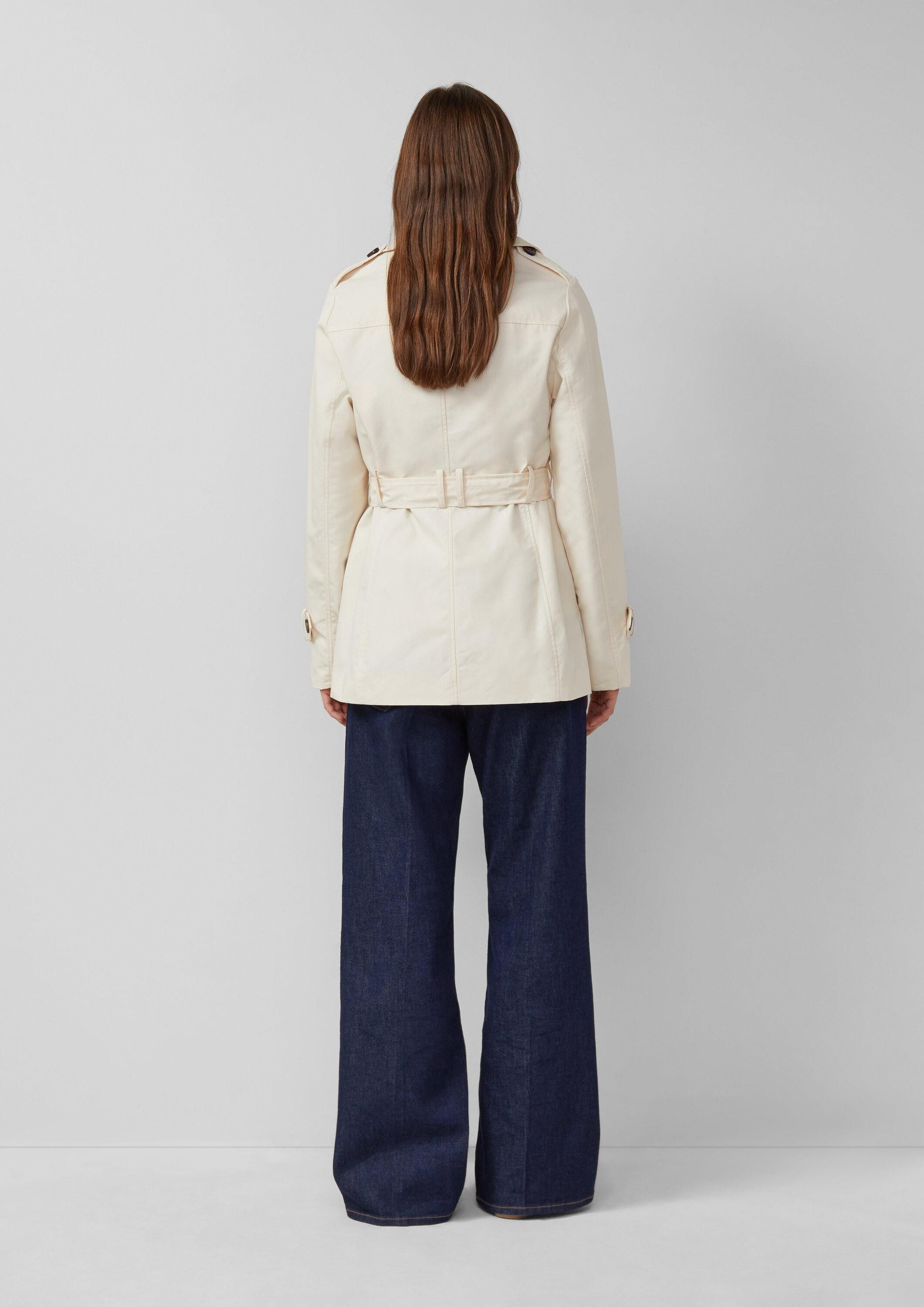 s.Oliver Trenchcoat Outdoor-Jacke Wasserabweisender Trenchcoat im Slim Fit