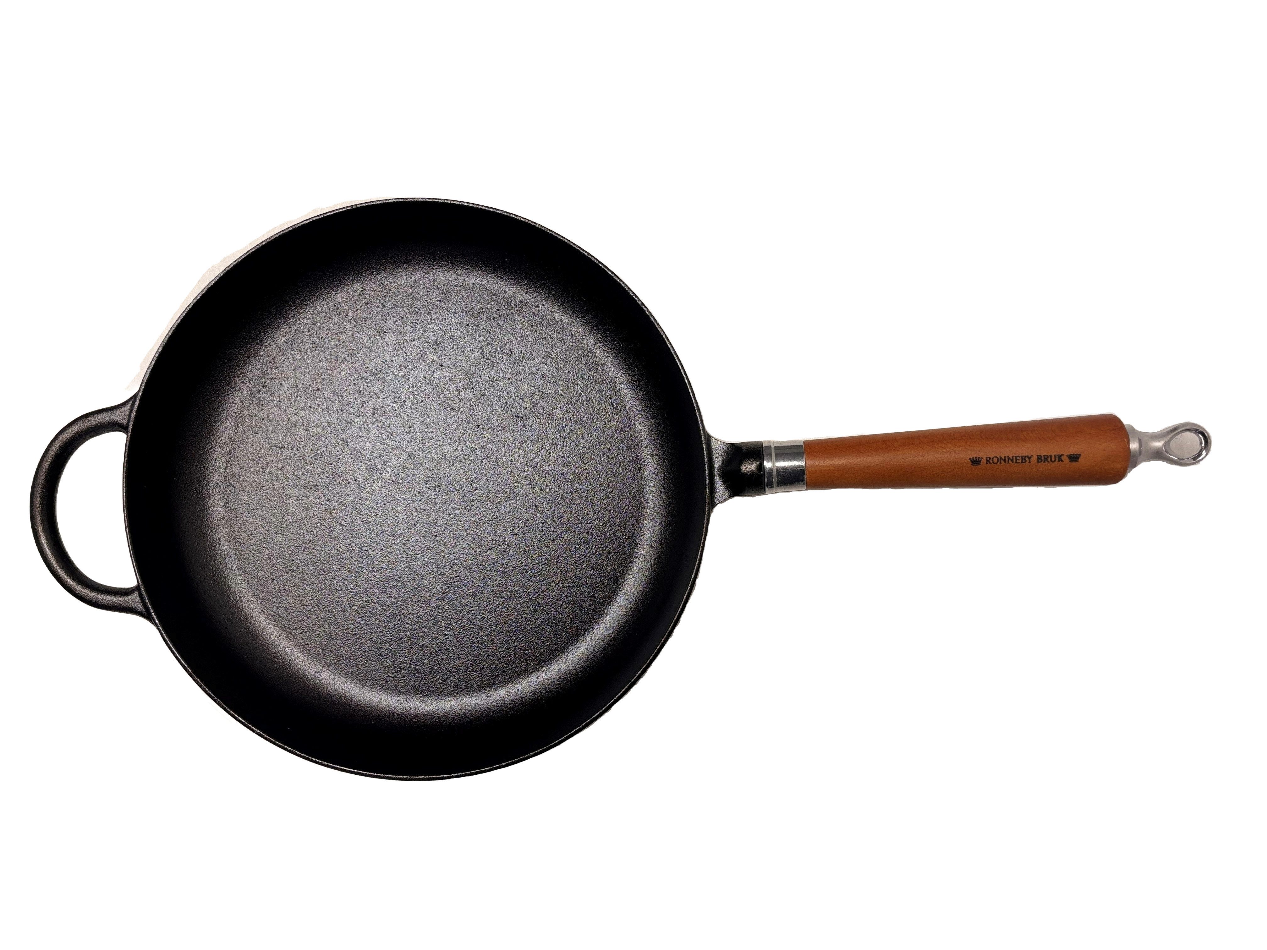 Ronneby Bruk Bratpfanne Maestro, hoch, Ø 28 cm, mit Holzgriff, Gusseisen (1-tlg)