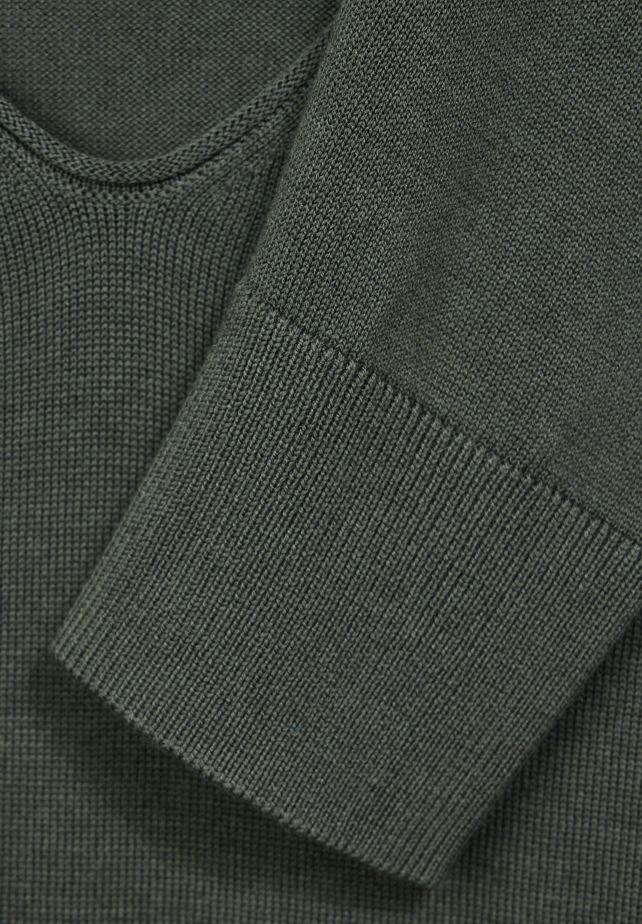 V-Ausschnitt-Pullover Cecil V-Ausschnitt mit khaki dynamic