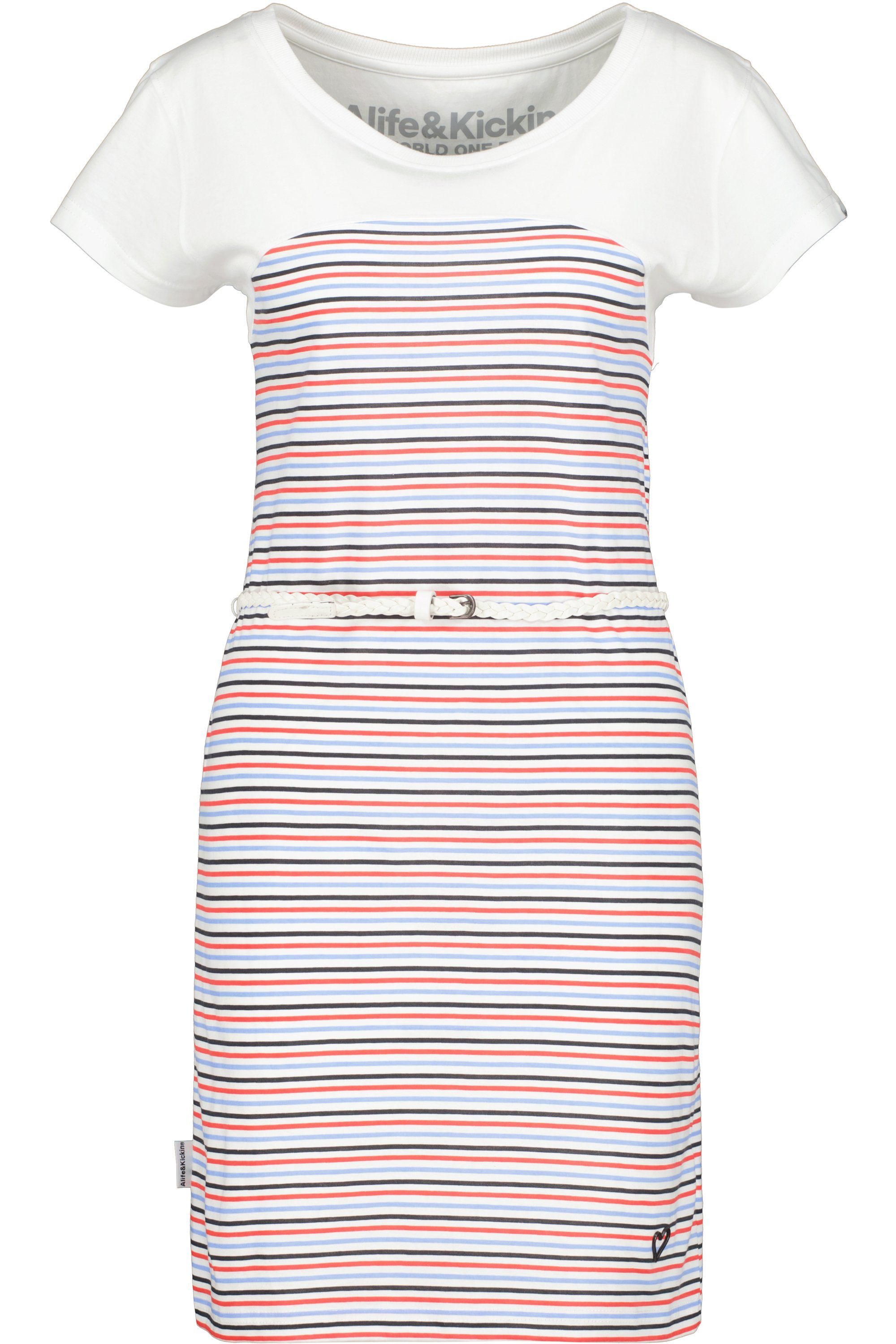 Kleid Blusenkleid Alife Dress & white ClariceAK Kickin Damen Sommerkleid,