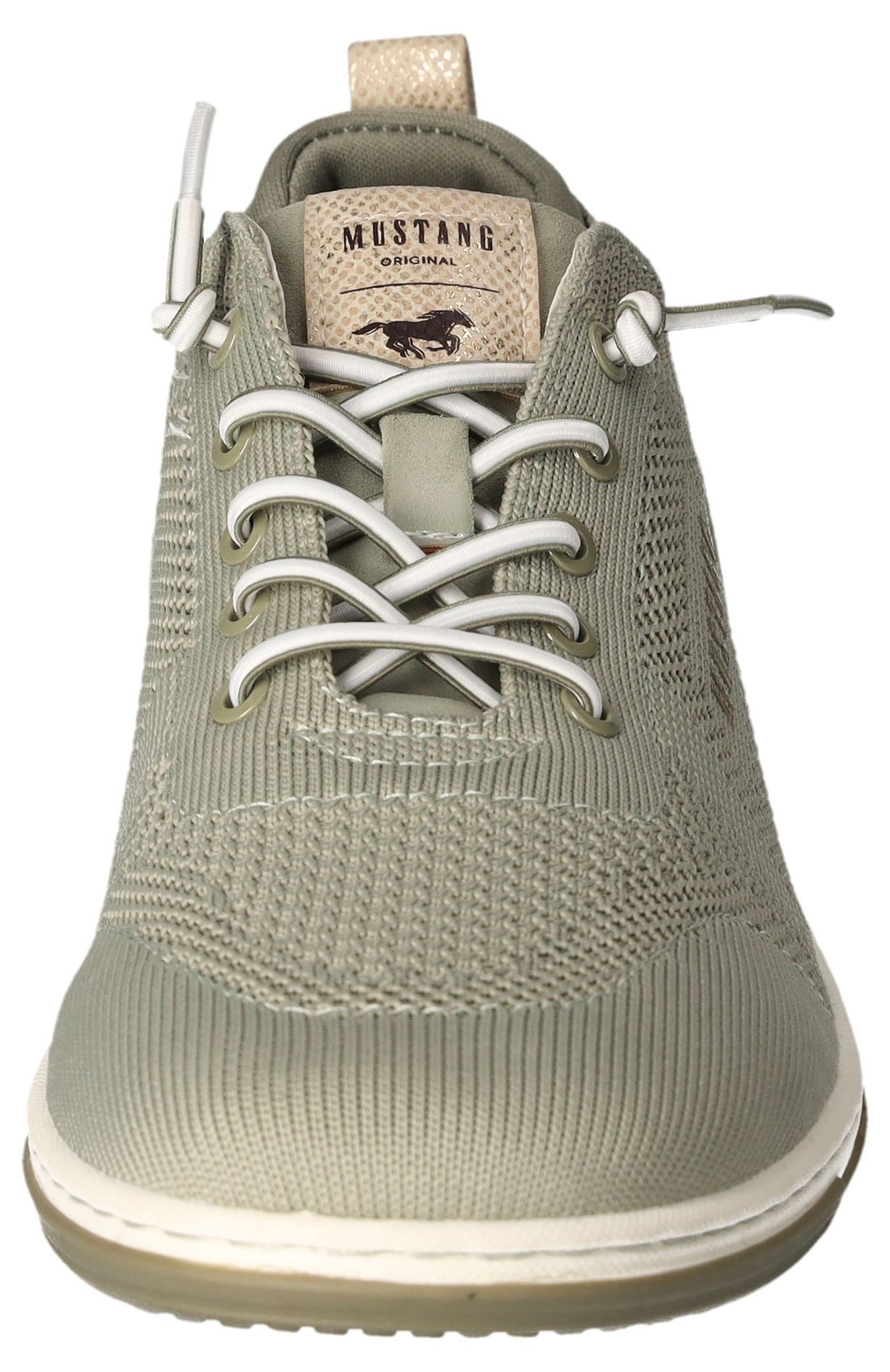 Mustang Shoes Slip-On Sneaker, Freizeitschuh, Halbschuh, Schlupfschuh, mit Elastik-Schnürsenkel