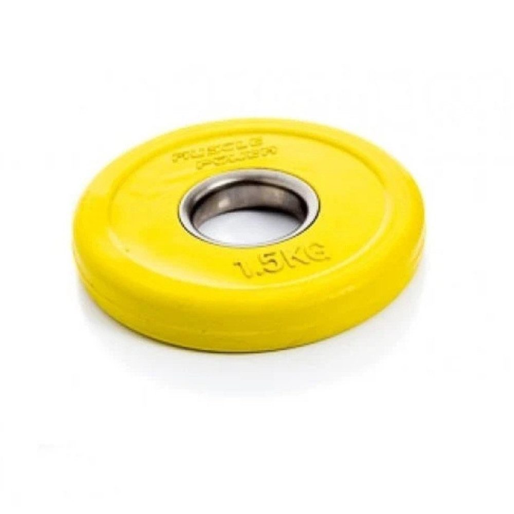 Muscle Power Hantelscheibe Fractional Olympic Bumper Plate - Gummi - 50 mm - 1,5 kg