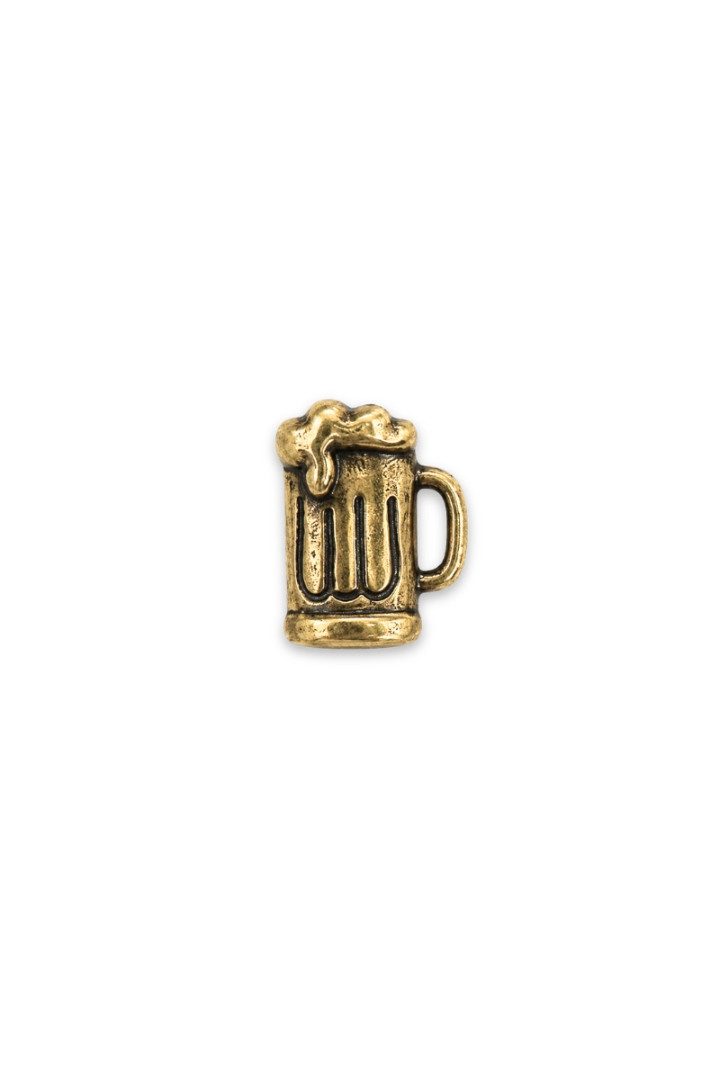 MarJo Brosche Ansteck-Pin - BIER - altsilber, altgold